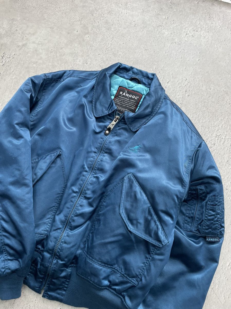Kangol CWU bomber nylon jacket Kangol retro style front big logo Size US L / EU 52-54 / 3 - 4 Thumbnail