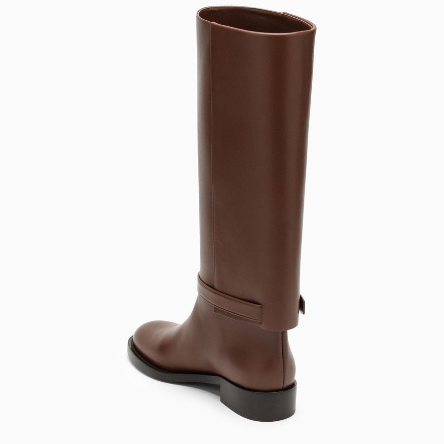 Burberry o1d2blof0824 High Leather Boots in Brown Size US 7 / IT 37 - 4 Thumbnail