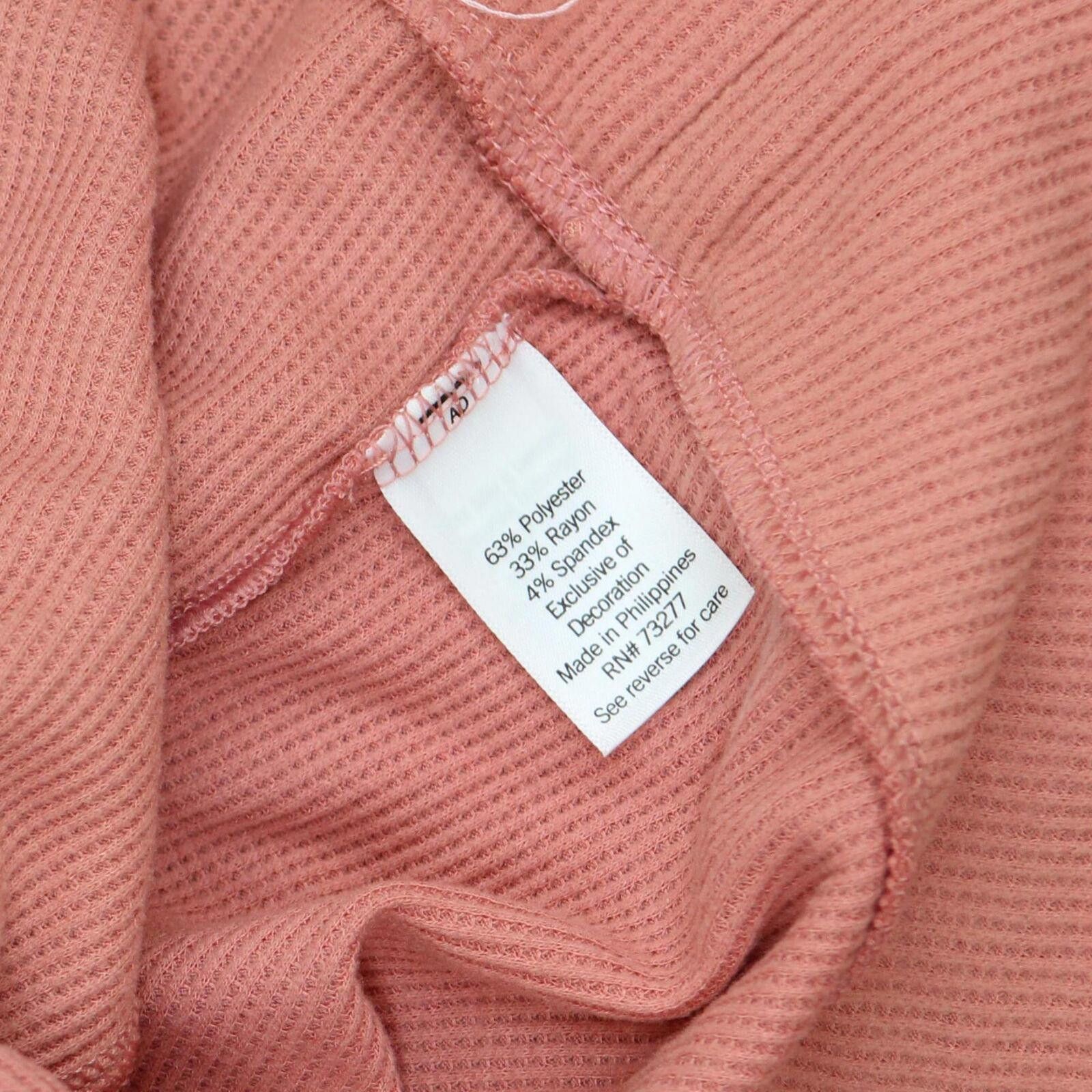 Designer NEW Lc Lauren Conrad Knit Waffle Lounge Top Pink Sheraton M Size M / US 6-8 / IT 42-44 - 4 Thumbnail