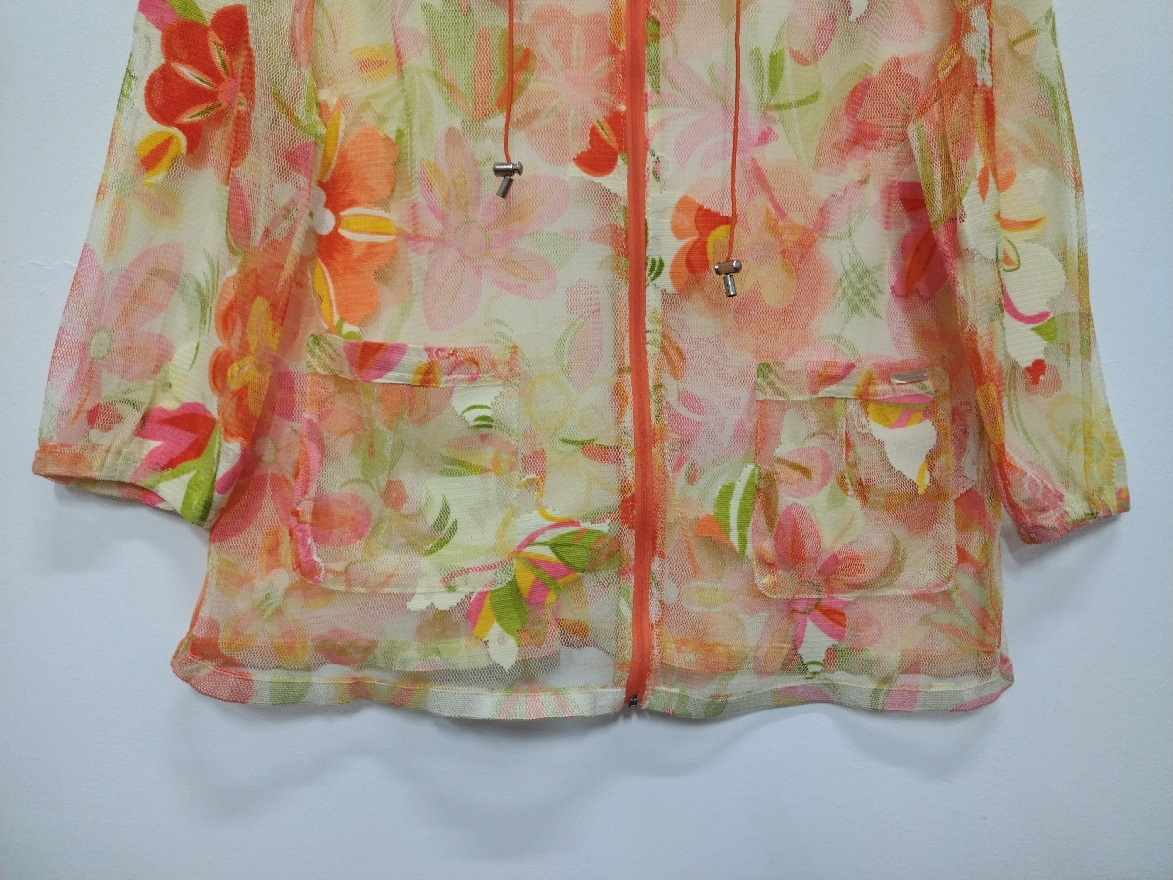 Other AWESOME CROCODILE LADIES ZIPPER MESHTOP NICE FLORAL JACKET Size L / US 10 / IT 46 - 12 Thumbnail