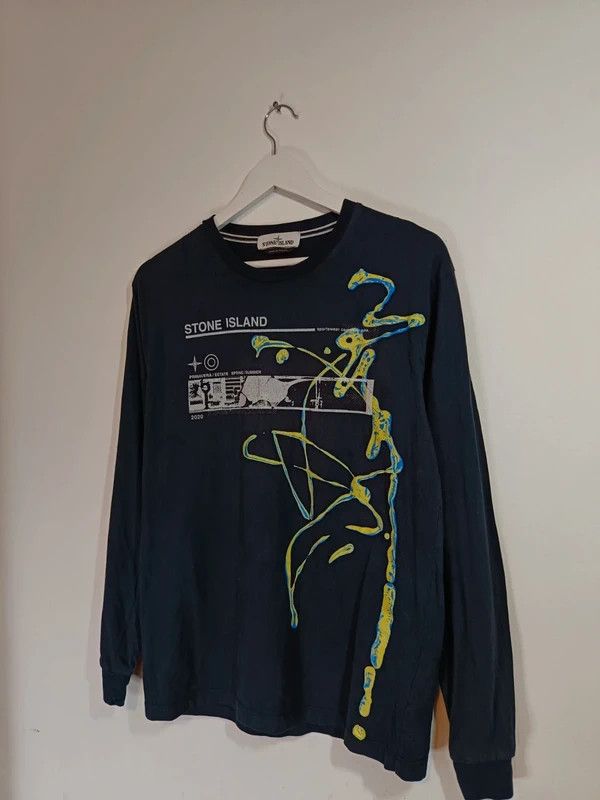 Stone Island Stone Island Long Sleeve T-Shirt Tee Graphic Print Size US L / EU 52-54 / 3 - 4 Thumbnail