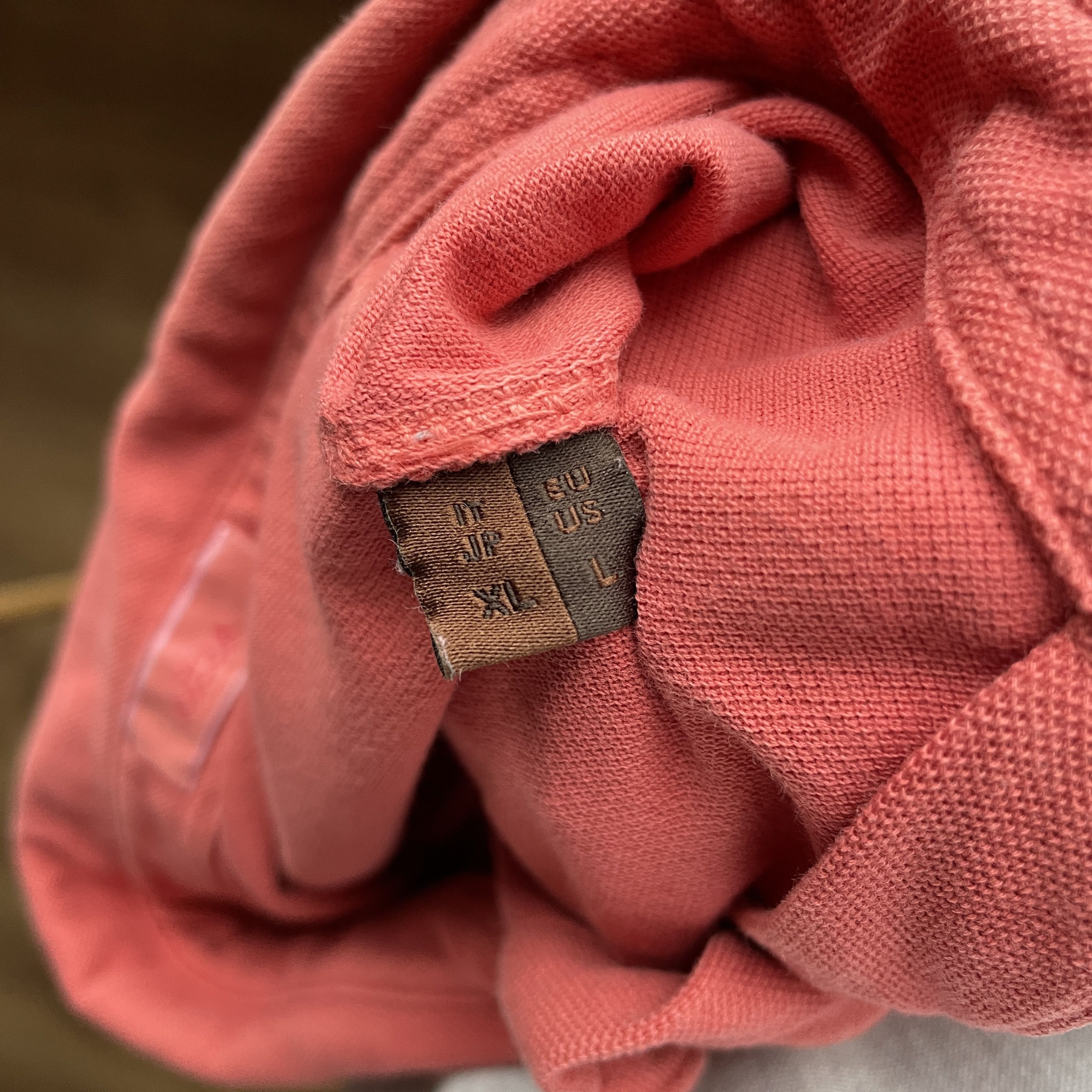 Altea Altea Pink Cotton Garment Dyed Polo T-Shirt Size L Size US L / EU 52-54 / 3 - 6 Thumbnail