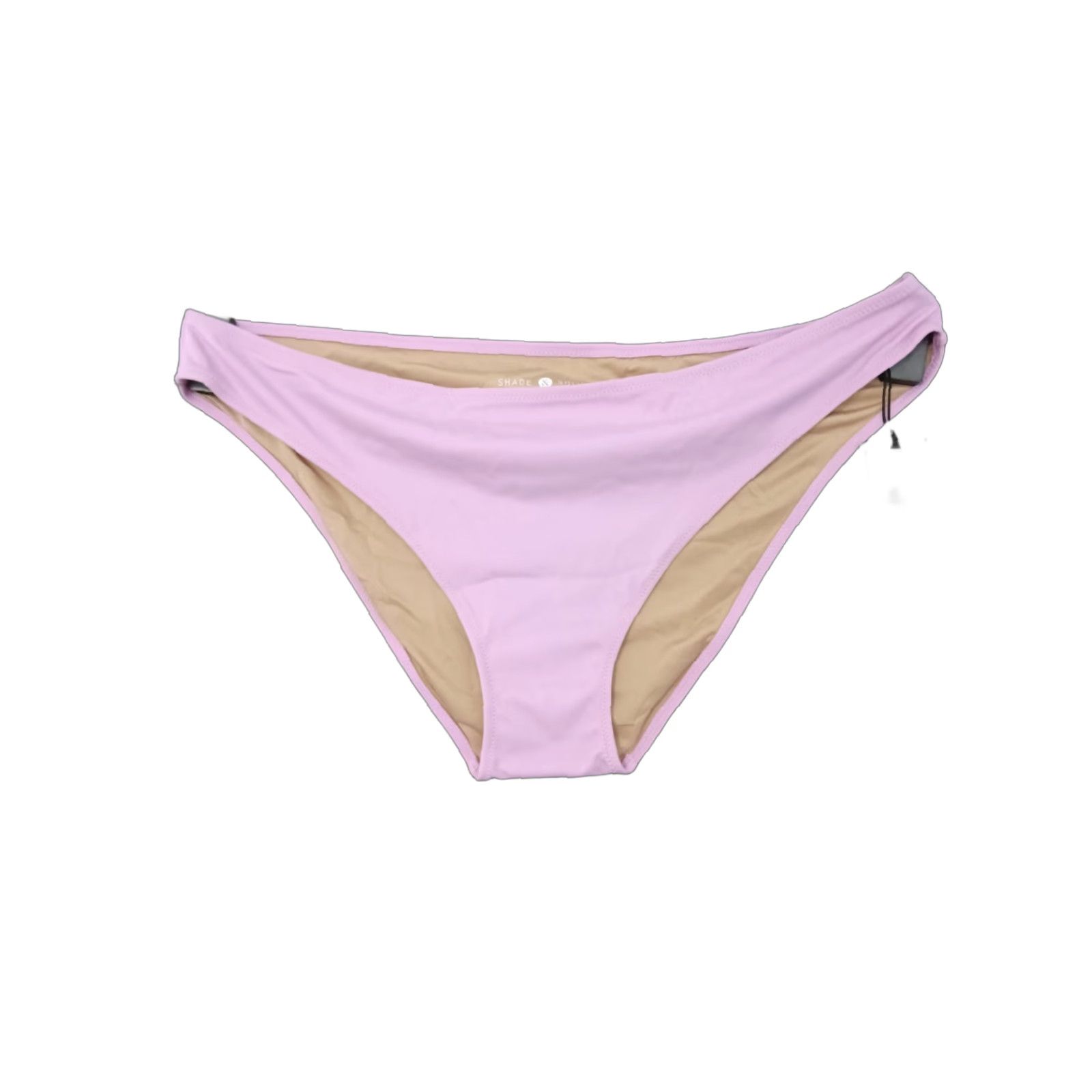 Vintage Shade & Shore Bikini Bottom Swimsuit XL Purple Solid Nylon Spandex Women Beach 16-18 Adult Women's Bottom Strap Lined Lightweight Stretching Comfort Size 40" / US 18 - 1 Thumbnail