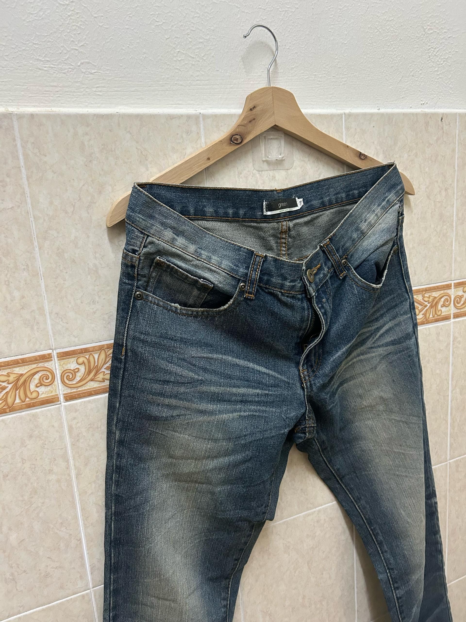 Japanese Brand 💥 90s 💥 Vintage Green Apparel Denim Size US 32 / EU 48 - 3 Thumbnail