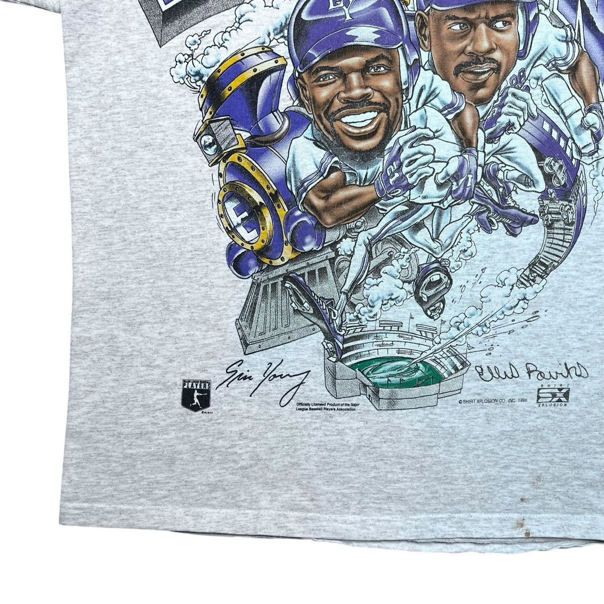 MLB 1996 MLB Colorado Rockies E-Train Caricature Graphic T-Shirt Size US M / EU 48-50 / 2 - 6 Thumbnail