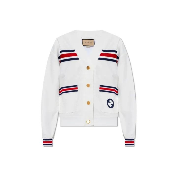 Gucci Gucci Striped V-Neck Cardigan Sweater Size XS / US 0-2 / IT 36-38 - 1 Thumbnail