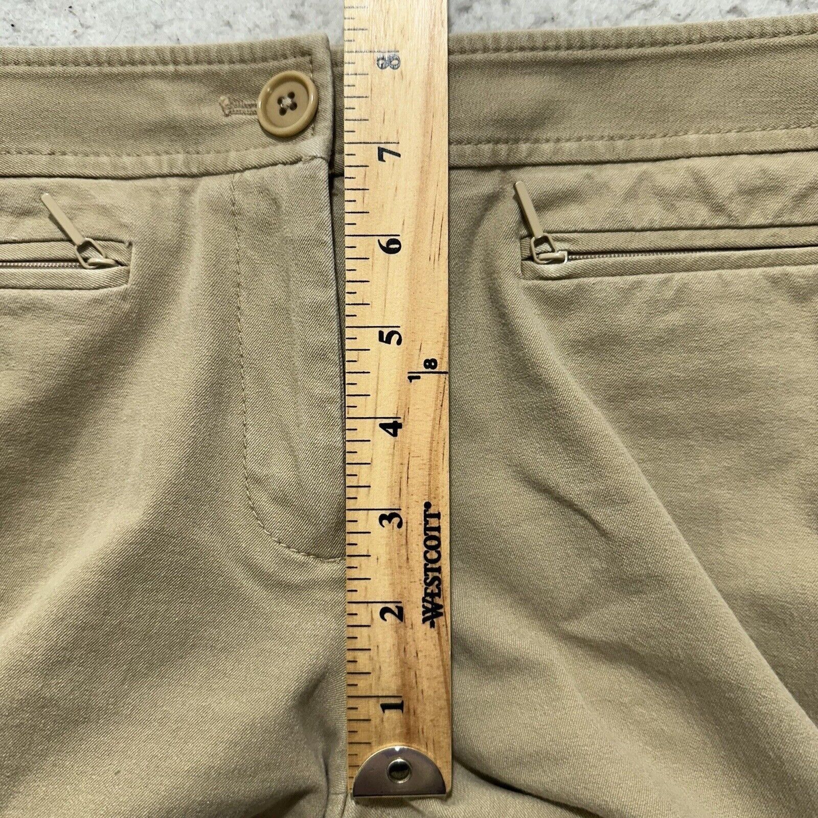 Other Talbots 6P Flat Front Chino Pants Khaki Mid Rise 24" Inseam Size 28" / US 6 / IT 42 - 12 Thumbnail