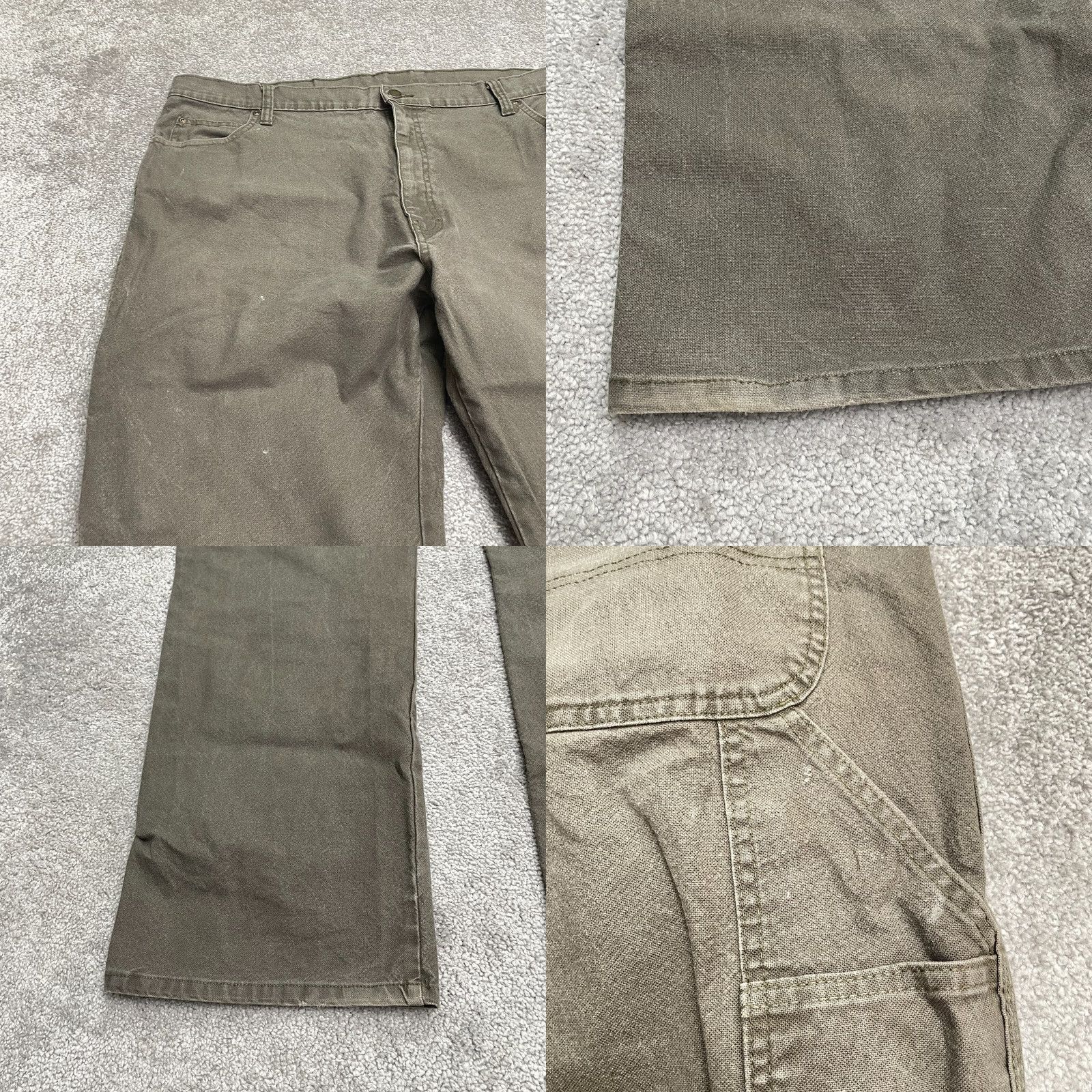 Dickies Dickies Pants Mens 40x32 Green Carpenter Straight Leg Tool Loop Outdoor Workwear Size US 40 / EU 56 - 8 Thumbnail