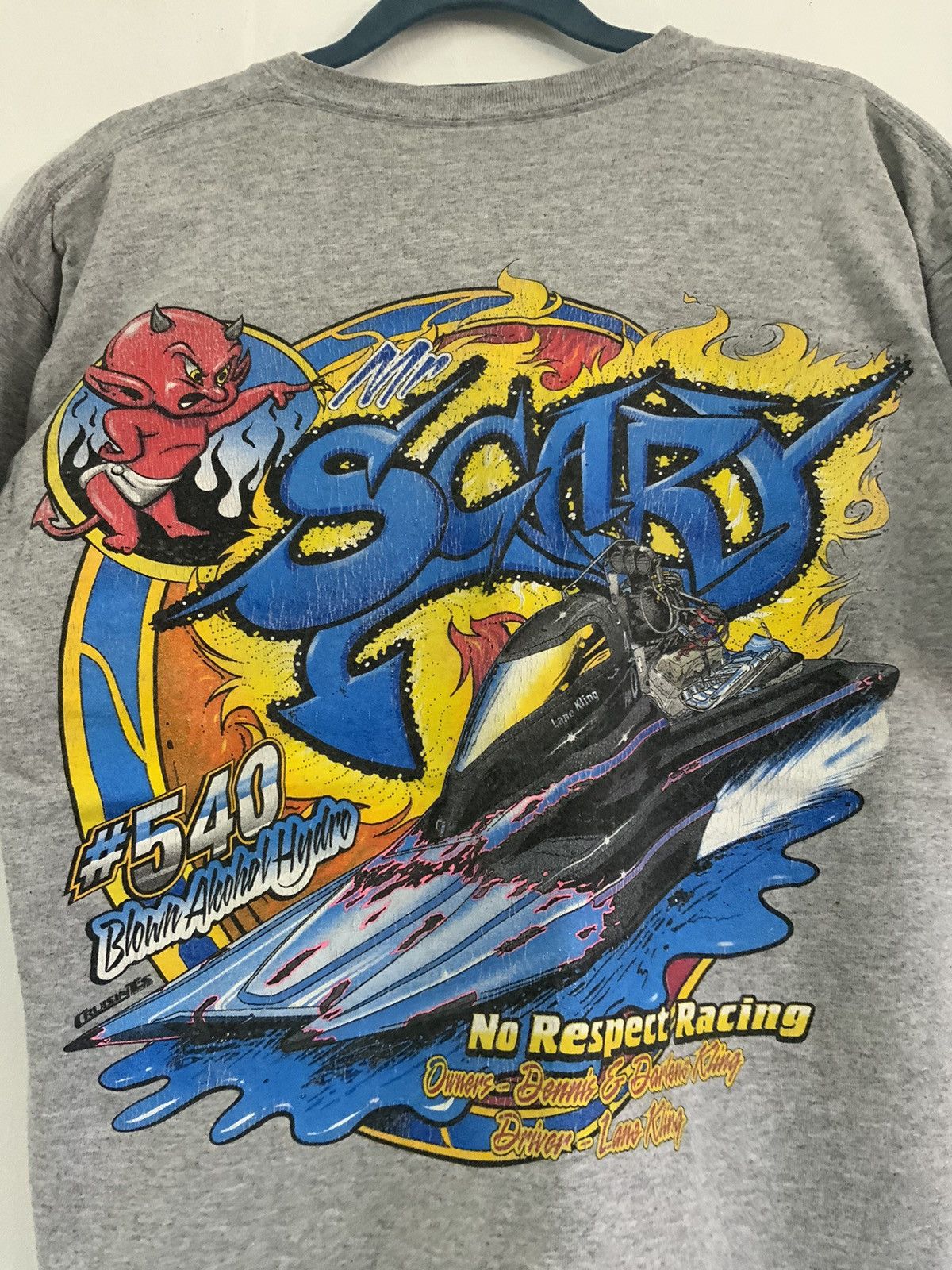 Gildan No Respect Racing Mr Scary Boat Tee by Gildan Size US XL / EU 56 / 4 - 7 Thumbnail