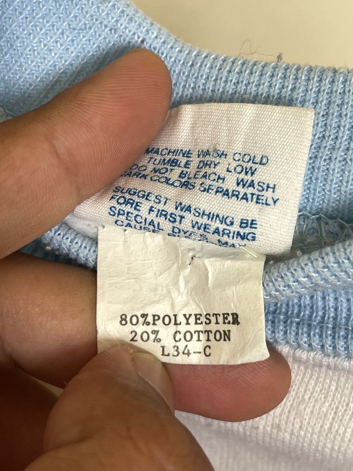Adidas Vintage 80s Adidas Trefoil Baby Blue Sweatshirt Size M / US 6-8 / IT 42-44 - 6 Thumbnail