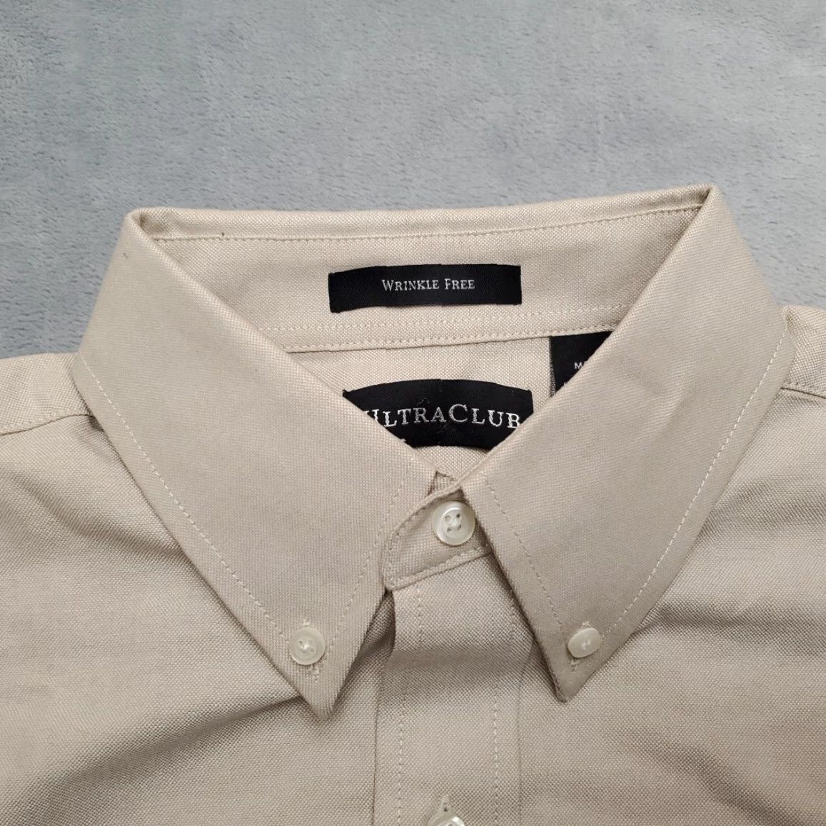 Vintage VINTAGE Ultra Club Shirt Mens M Beige Short Sleeve Wrinkle Free Cotton Blend Casual Size US M / EU 48-50 / 2 - 4 Thumbnail