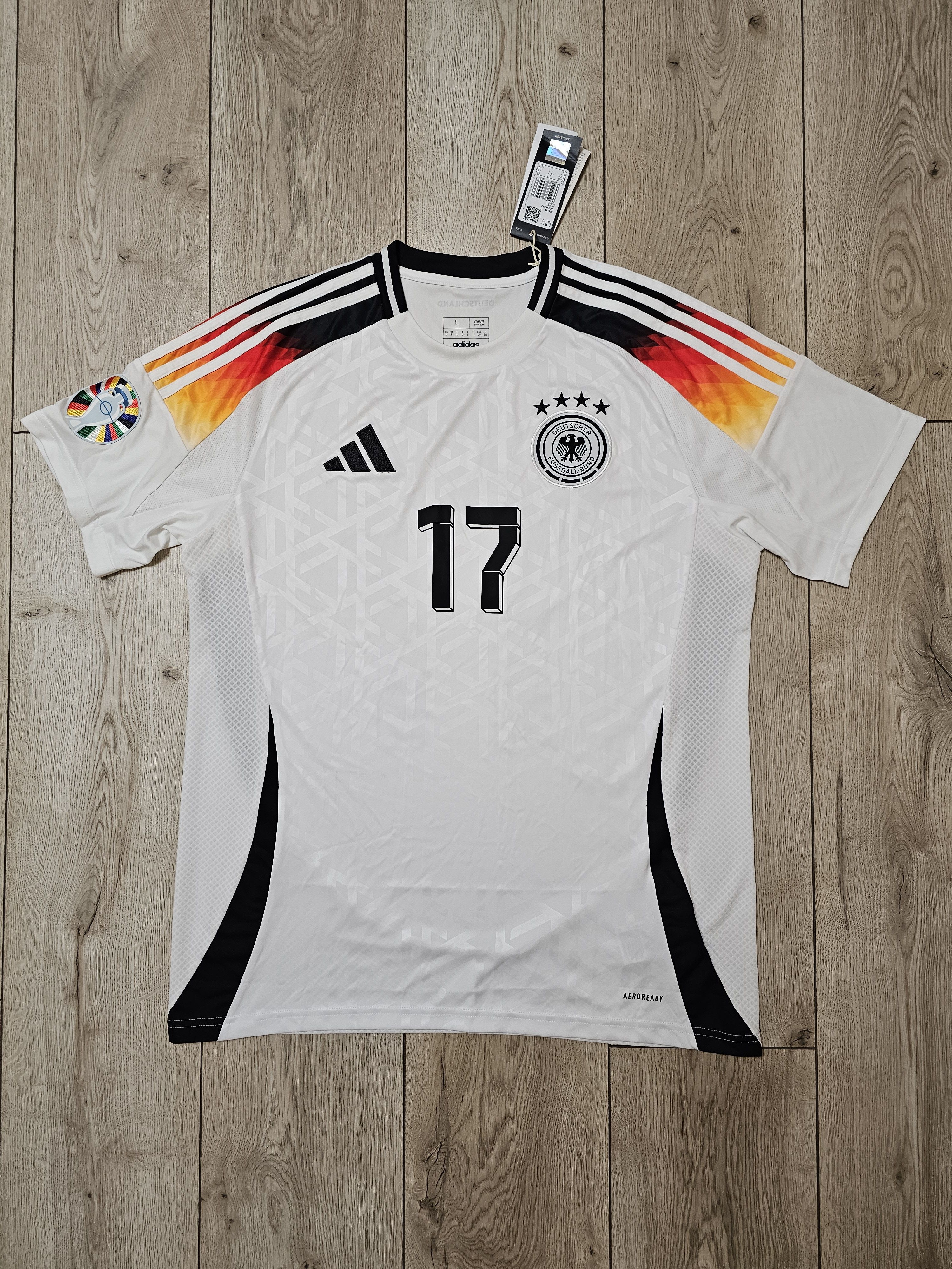 Adidas GERMANY 2024 HOME EURO WIRTZ FOOTBALL SHIRT SOCCER JERSEY Size US L / EU 52-54 / 3 - 2 Thumbnail