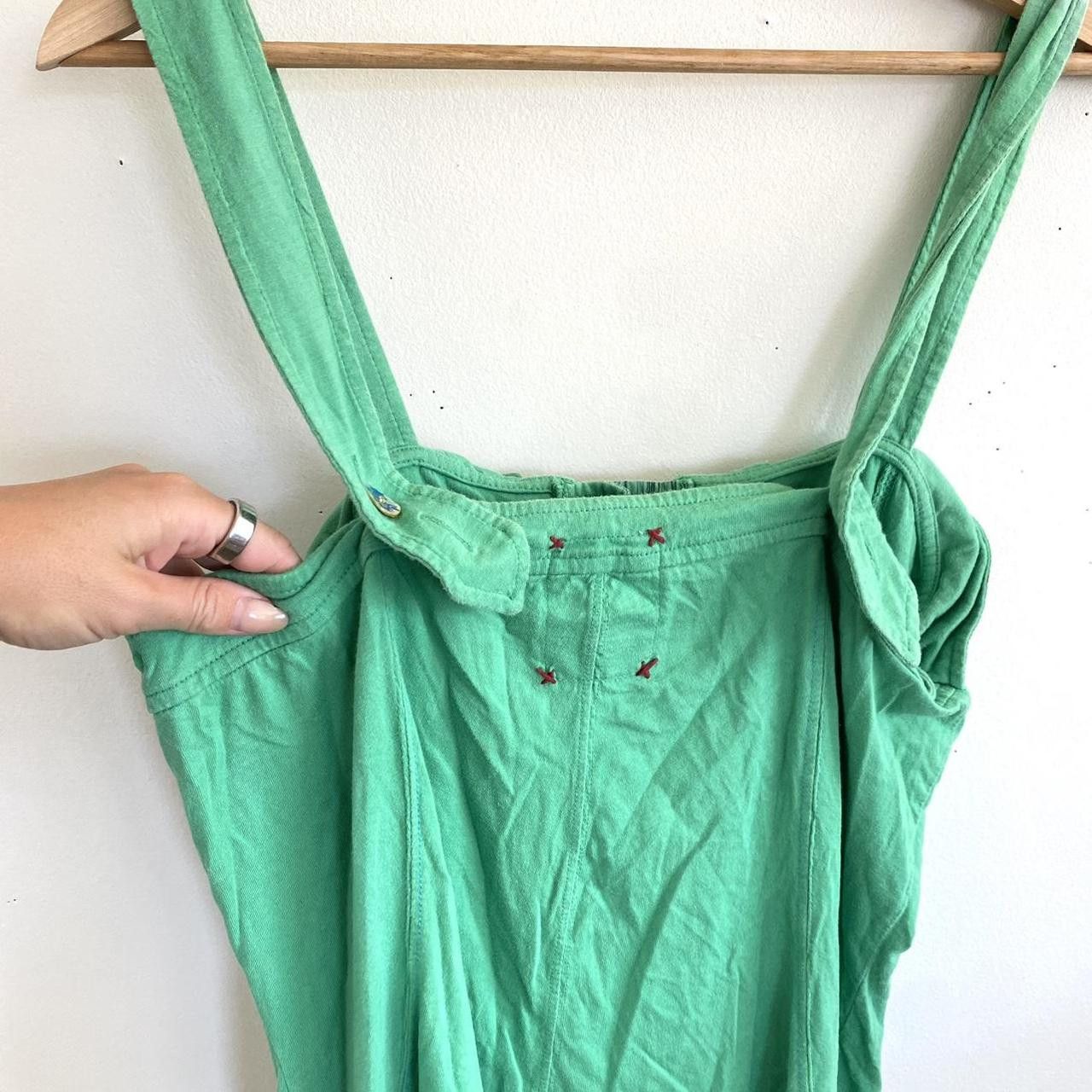 Vintage ALLIHOP GREEN BOHO SUMMER DRESS BUTTON SIZE MEDIUM RETRO Size M / US 6-8 / IT 42-44 - 8 Thumbnail