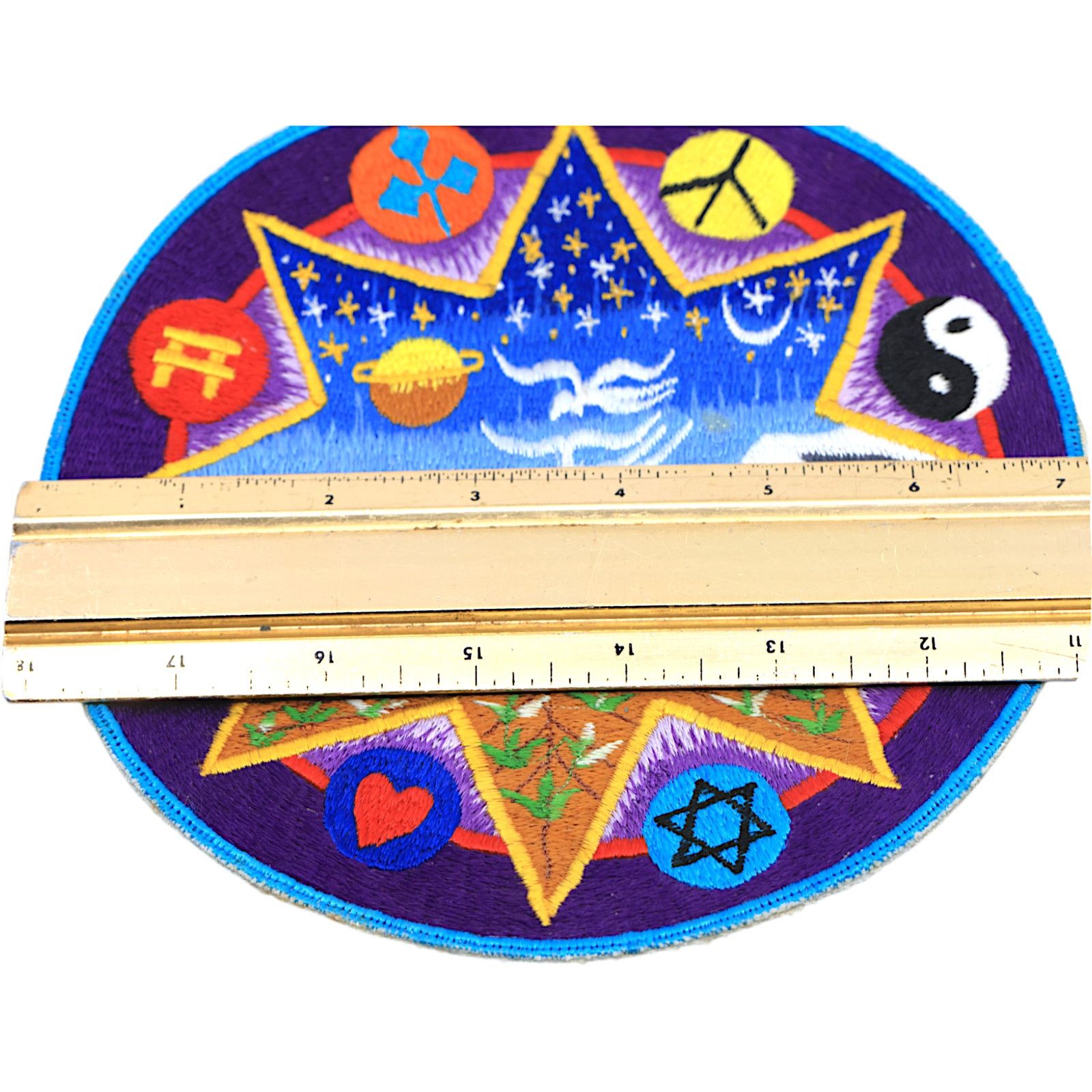 Other Chakra Star Himalayan Mountain Rainbow Color 7" Patch vtg Size ONE SIZE - 9 Thumbnail
