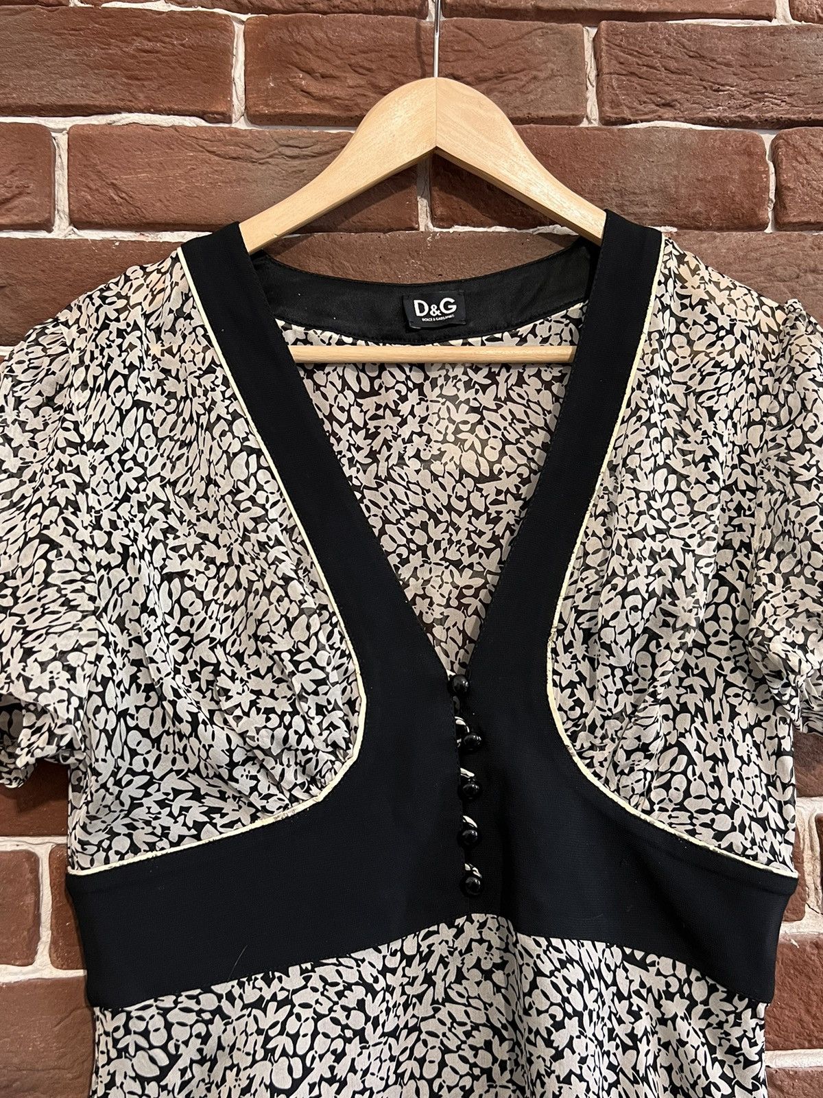 Dolce & Gabbana Rare Dolce & Gabbana Silk Dress 44IT designer Leaf Print Size M / US 6-8 / IT 42-44 - 4 Thumbnail