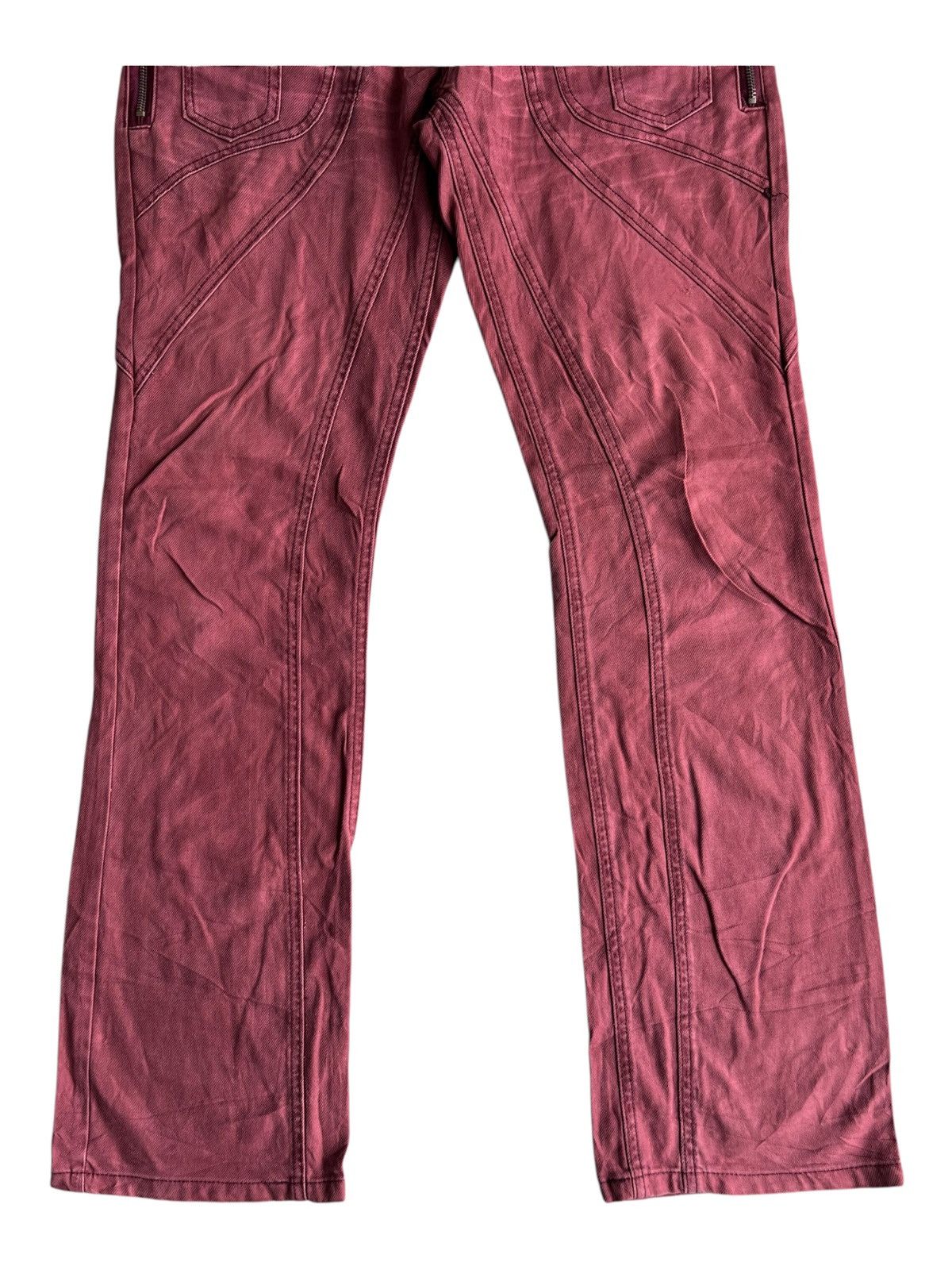 BUFFALO BOBS Y2K Semantic Design 🇯🇵 Spiral Cut Flare Hem Boot Cut Jeans Size US 33 - 7 Thumbnail