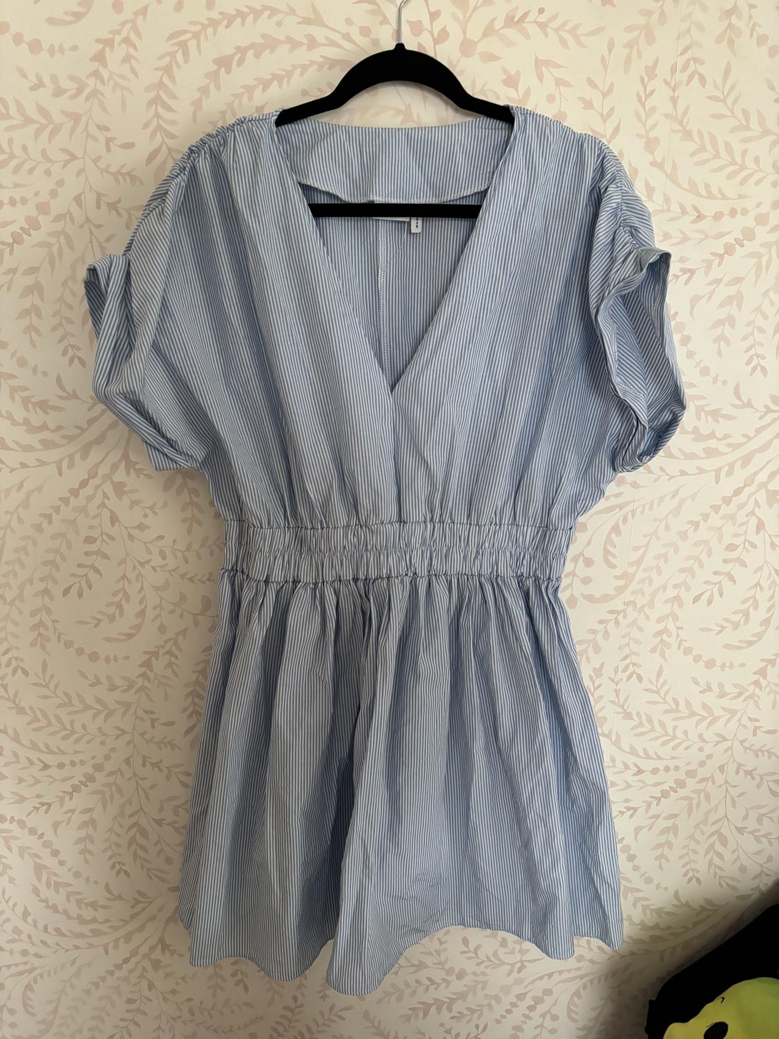 Asos NWOT ASOS Design Striped Puff Sleeve Dress Size XL / US 12-14 / IT 48-50 - 1 Thumbnail