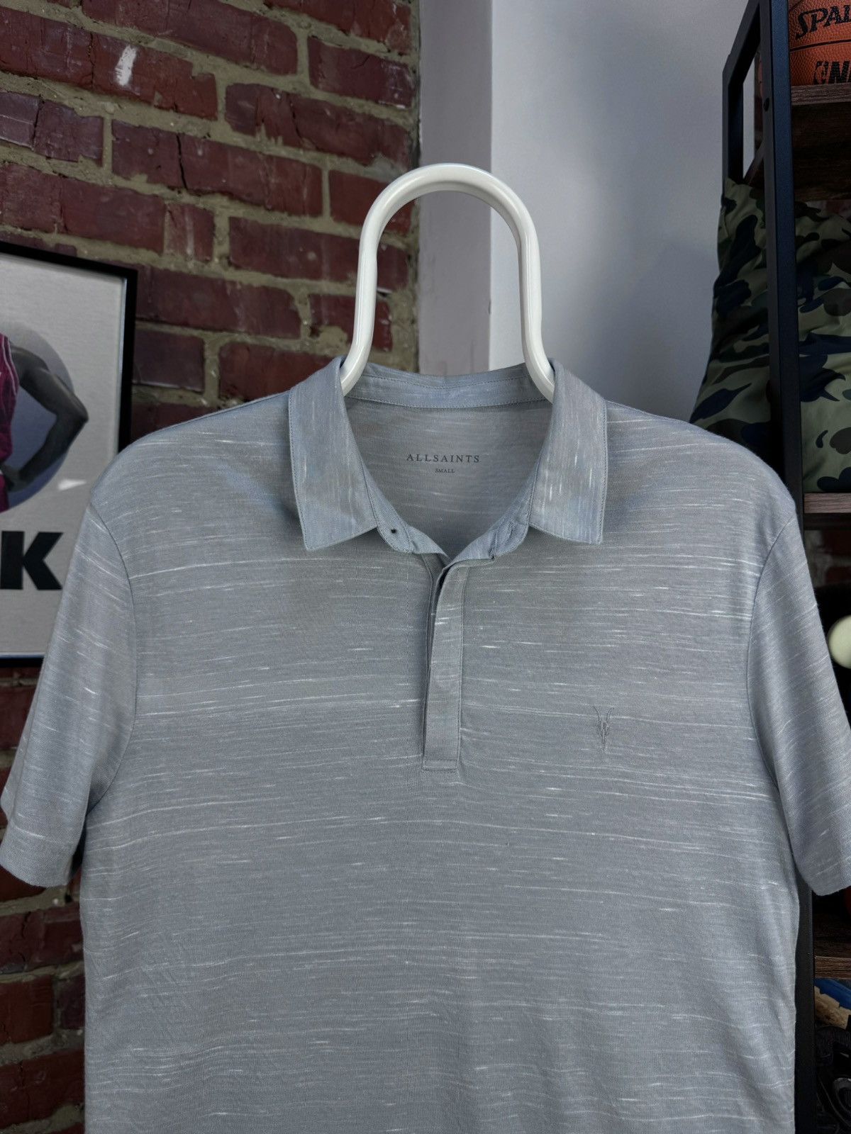 Allsaints ALLSAINTS Stanley Grey Short Sleeve Polo Shirt Size US S / EU 44-46 / 1 - 2 Thumbnail