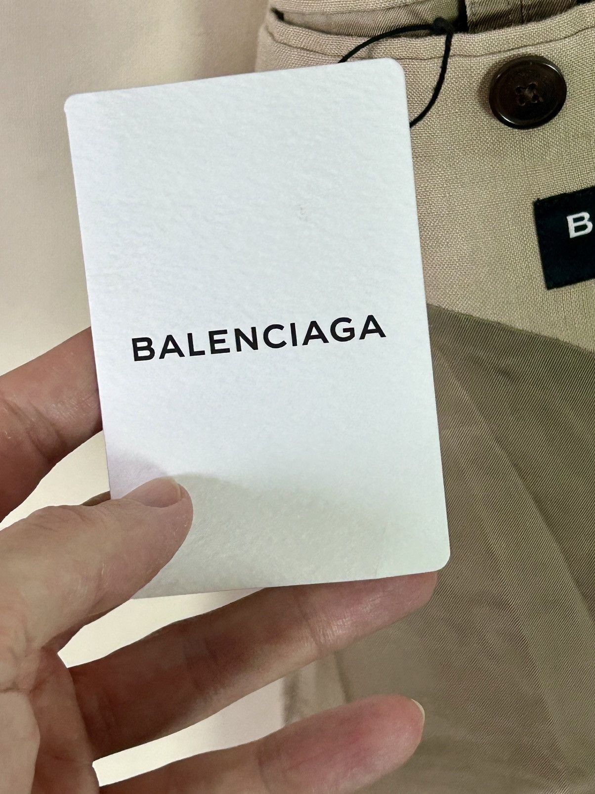 Balenciaga BALENCIAGA SS18 OVERSIZED WEIGHTED LINEN BLAZER JACKET 2018 Size US XS / EU 42 / 0 - 16 Thumbnail