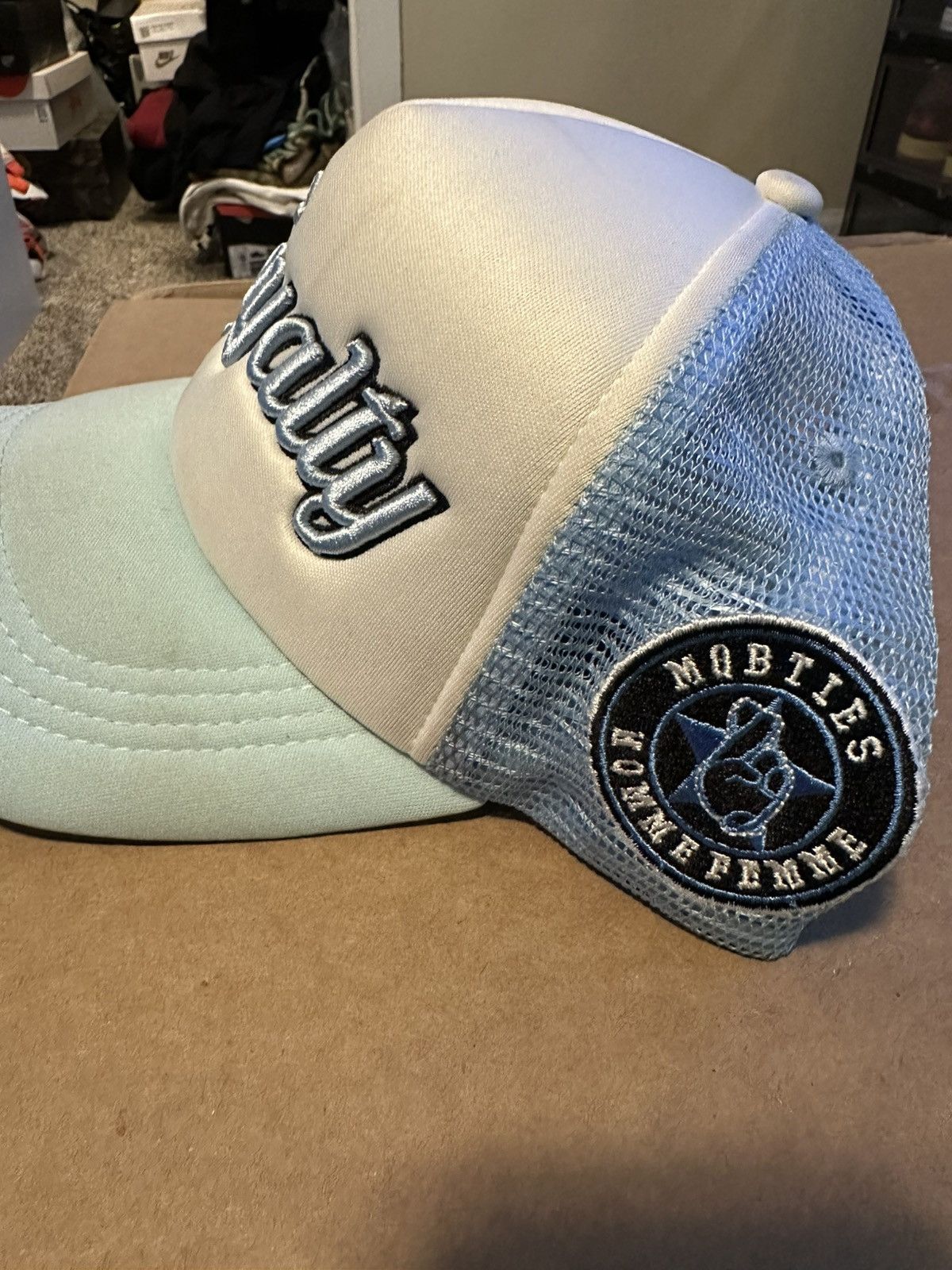 Homme + Femme La Homme Femme Mob Ties Loyalty Trucker Blue Cap Size ONE SIZE - 2 Thumbnail