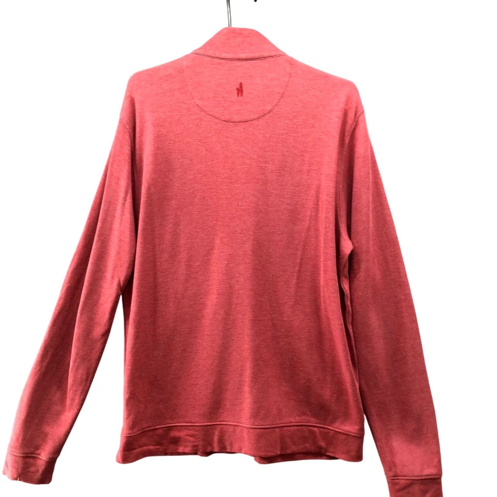 johnnie-O Johnnie-O 1/4 Zip Sweatshirt Mens M Ginger/Red Pullover Lightweight Modal Blend Shirt Size US M / EU 48-50 / 2 - 2 Thumbnail