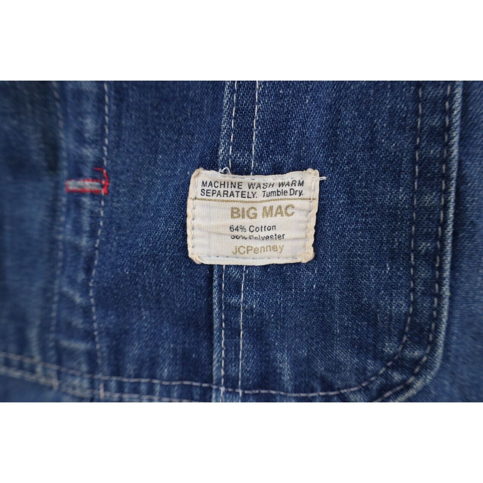 Big Mac × Vintage Vintage 60s 70s Big Mac Distressed Square Bak Denim Overalls Size US M / EU 48-50 / 2 - 7 Thumbnail