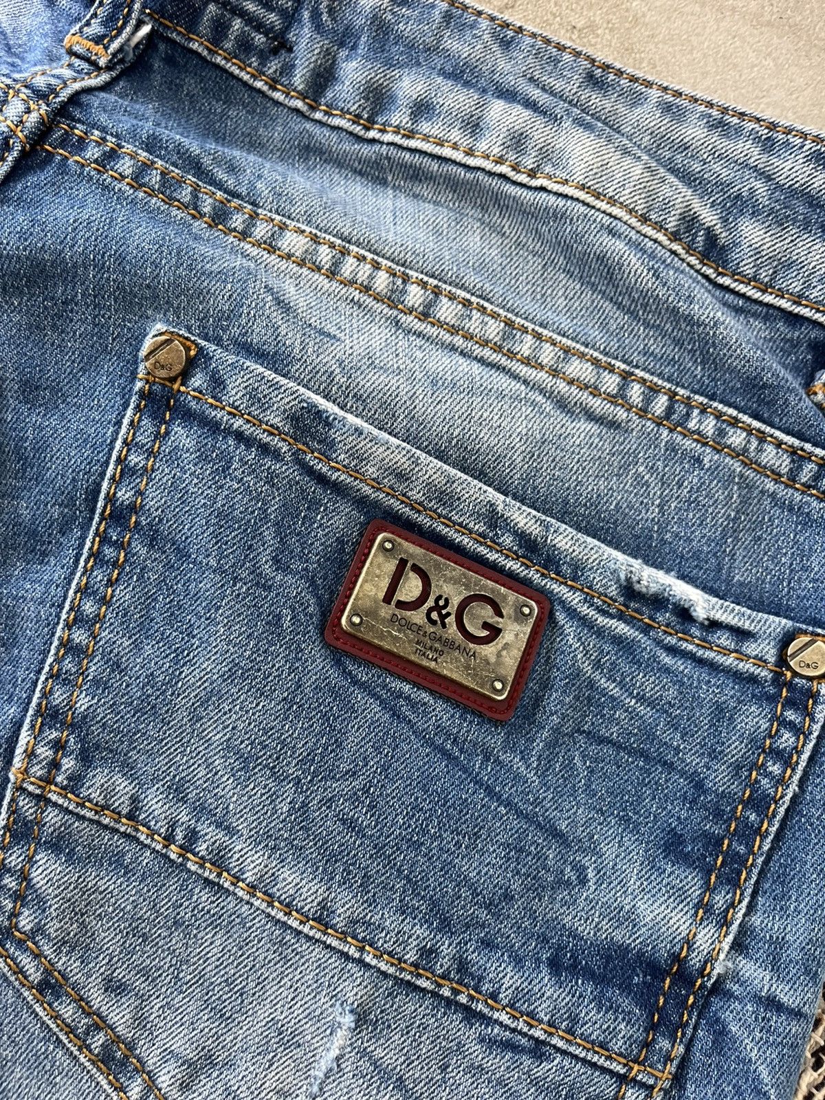 Designer Vintage Dolce Gabbana Style Jeans Denim Pants Y2K Avantgarde Size US 29 - 18 Thumbnail