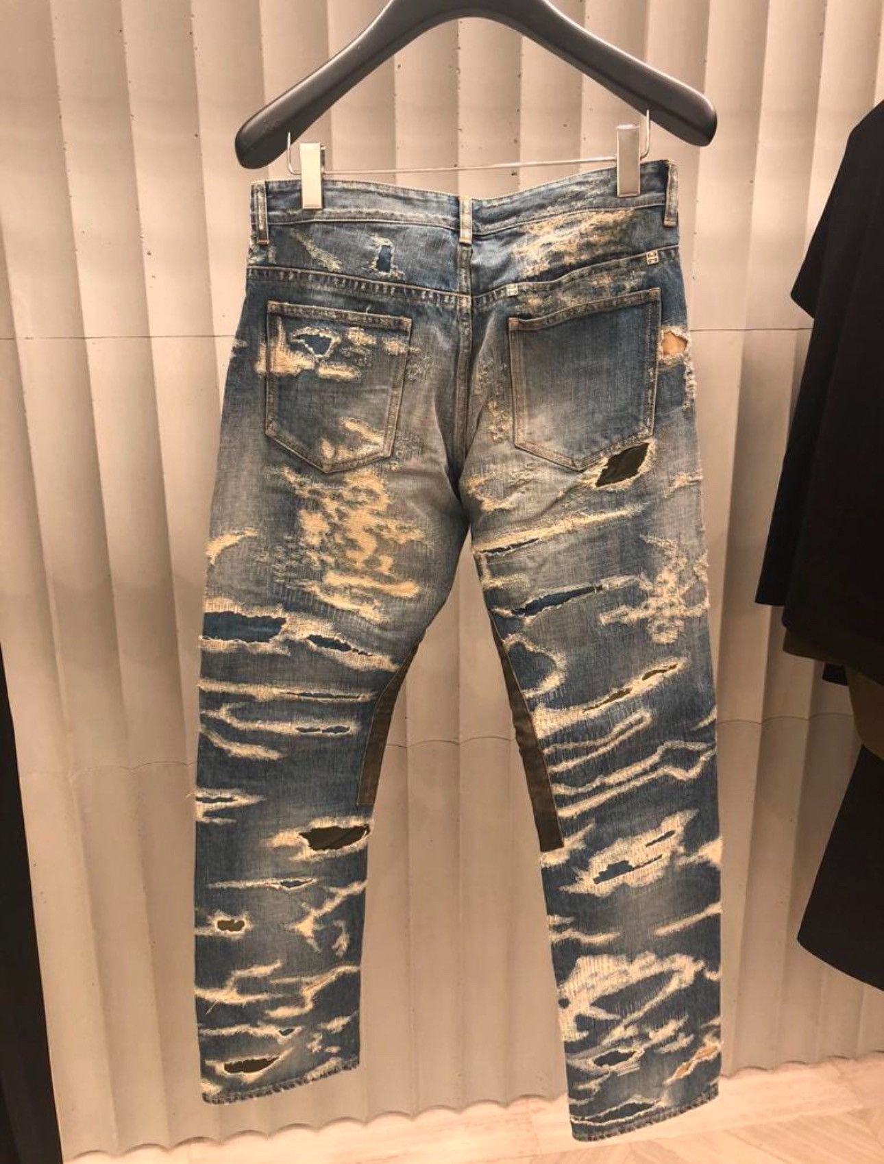 Givenchy GIVENCHY BY ALYX JAPANESE DISTRESSED STRAIGHT-LEG JEANS Size US 35 - 2 Thumbnail