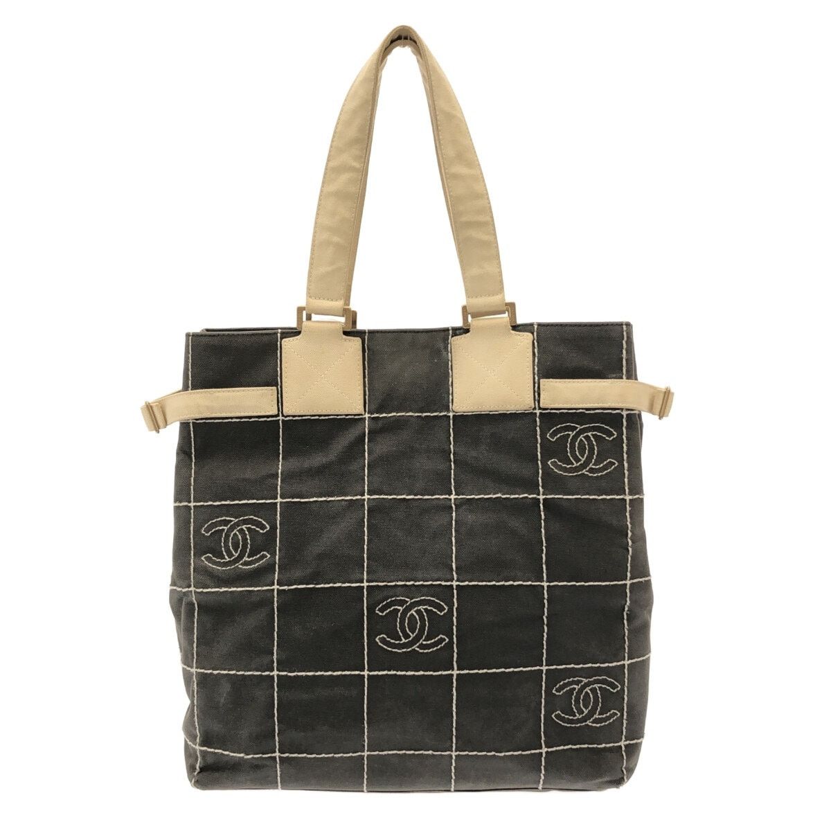 Chanel CHANEL Chocolate Bar Stitch Tote Bag Size ONE SIZE - 1 Thumbnail