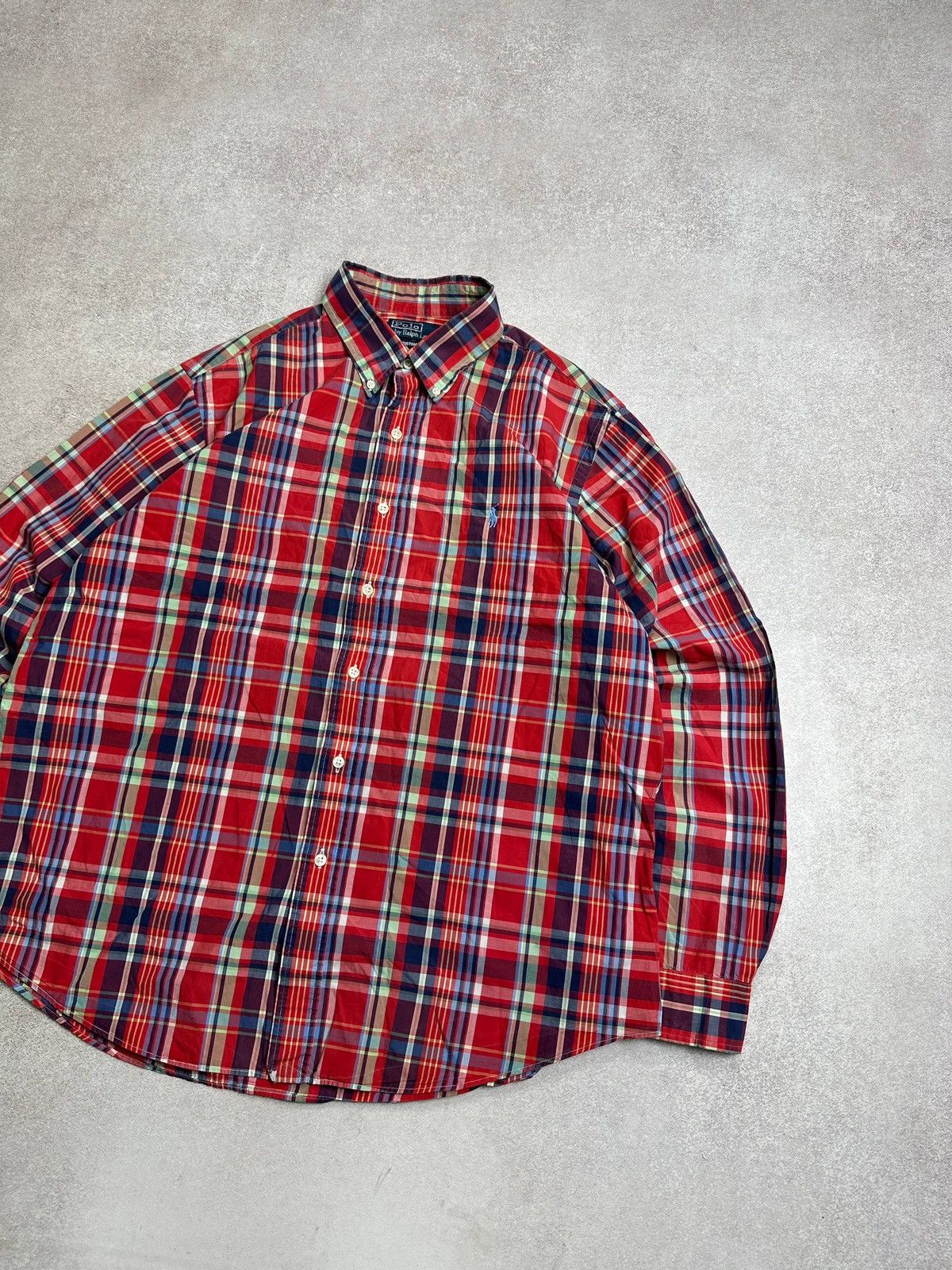 Polo Ralph Lauren Vintage Polo Ralph Lauren Red Checkered Shirt Rare XL Size US XL / EU 56 / 4 - 2 Thumbnail