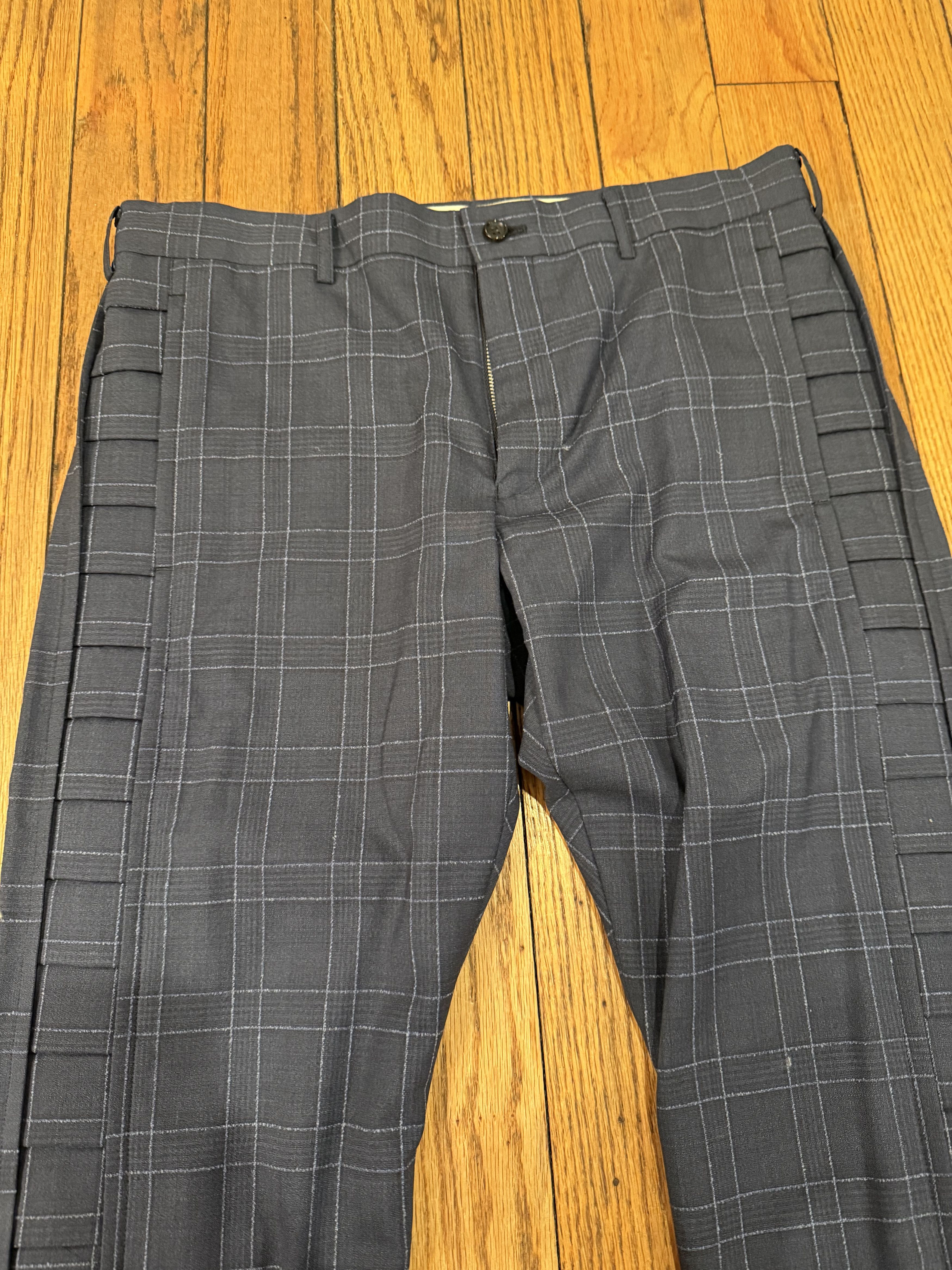 Comme des Garcons Homme Plus Blue Checked Dress Pant Size US 32 / EU 48 - 2 Thumbnail