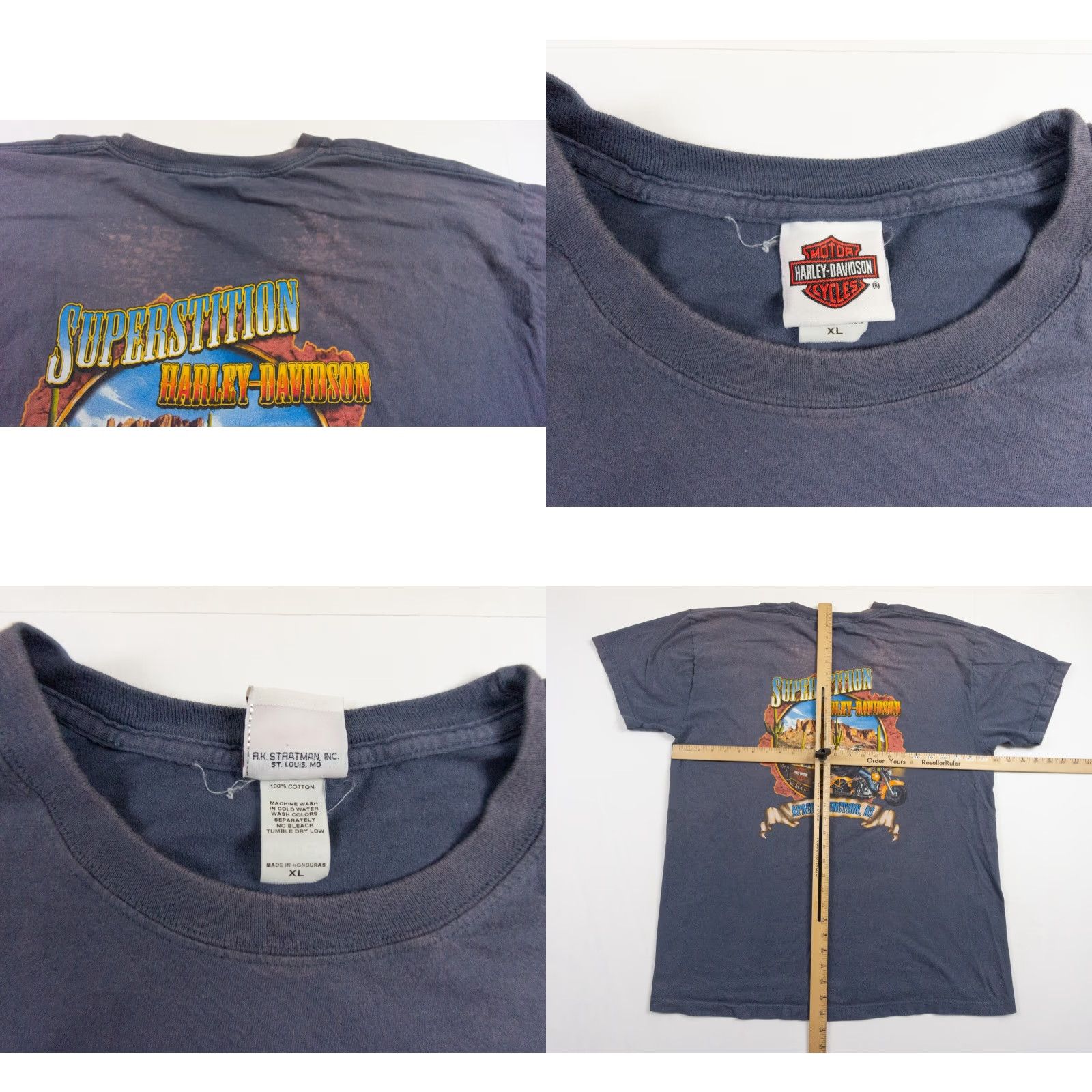 Harley Davidson Harley-Davidson Motorcycle Shirt Mens XL Blue Short Sleeve Tee Faded Size US XL / EU 56 / 4 - 8 Thumbnail