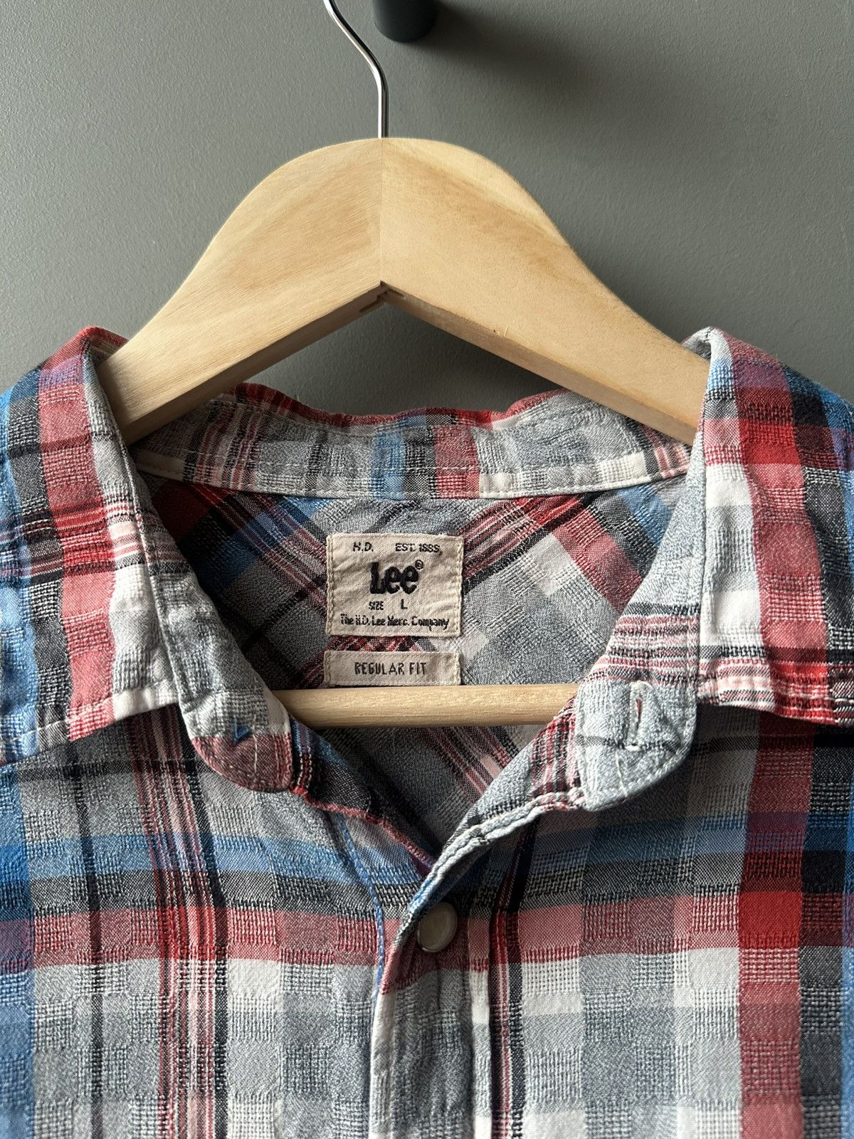 Lee Lee Western Check Cotton Shirt Size L Size US L / EU 52-54 / 3 - 3 Thumbnail