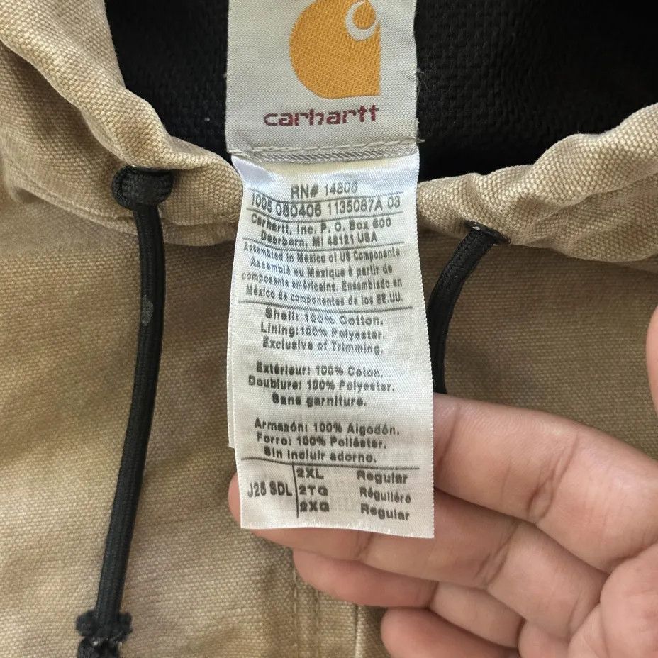 Carhartt Vintage Carhartt J25 SDL Saddle Brown Hooded Jacket Size XXL Size US XXL / EU 58 / 5 - 4 Thumbnail