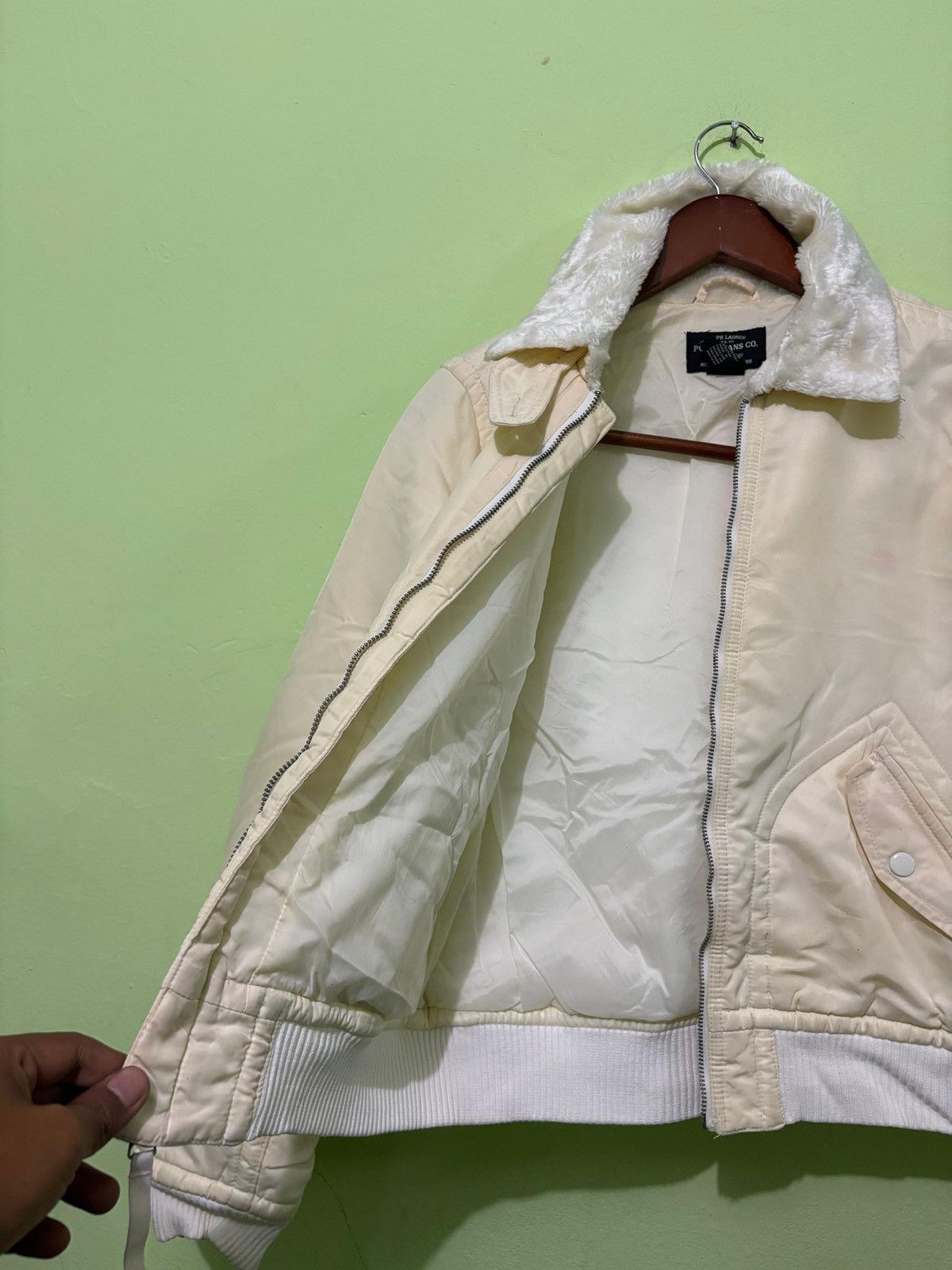 Polo Ralph Lauren × Vintage Polo Jeans Ralph Lauren Bomber Cropped Jacket Fur Collar Size US M / EU 48-50 / 2 - 4 Thumbnail