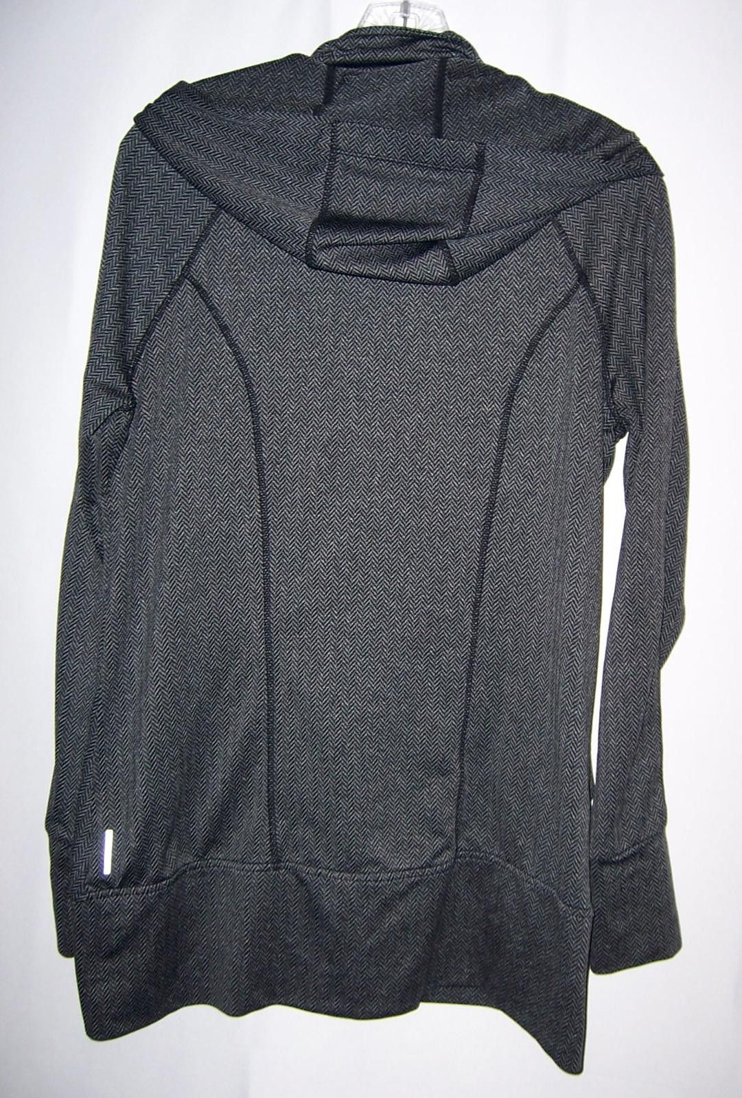 Mondetta Mondetta Women's Black/Gray Herringbone Hooded Jacket L Size ONE SIZE - 4 Thumbnail