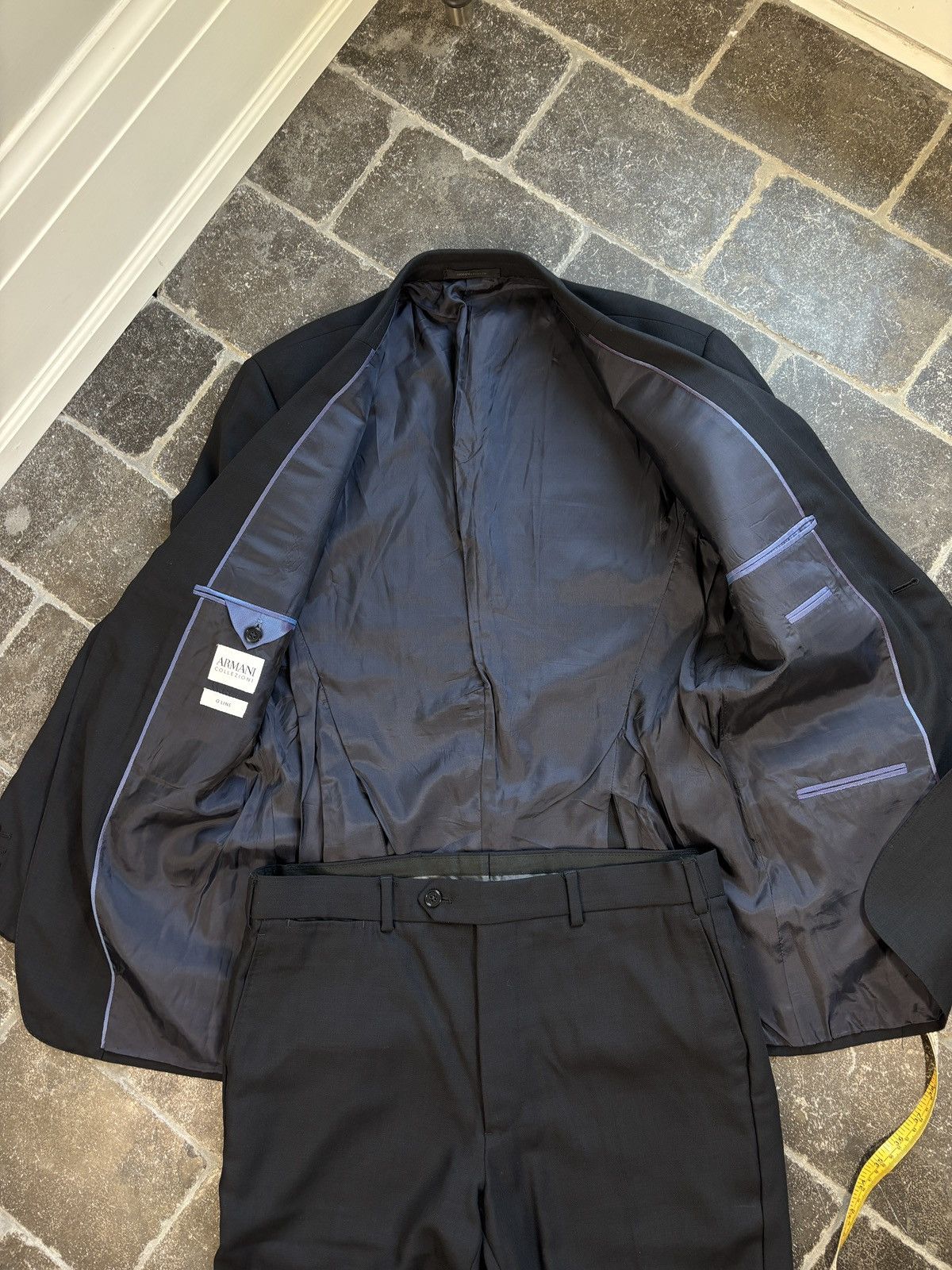 Armani Collezioni Armani Suit G-Line Wool Two Piece 2pc EU 52 Trousers Jacket Size 36S - 9 Thumbnail