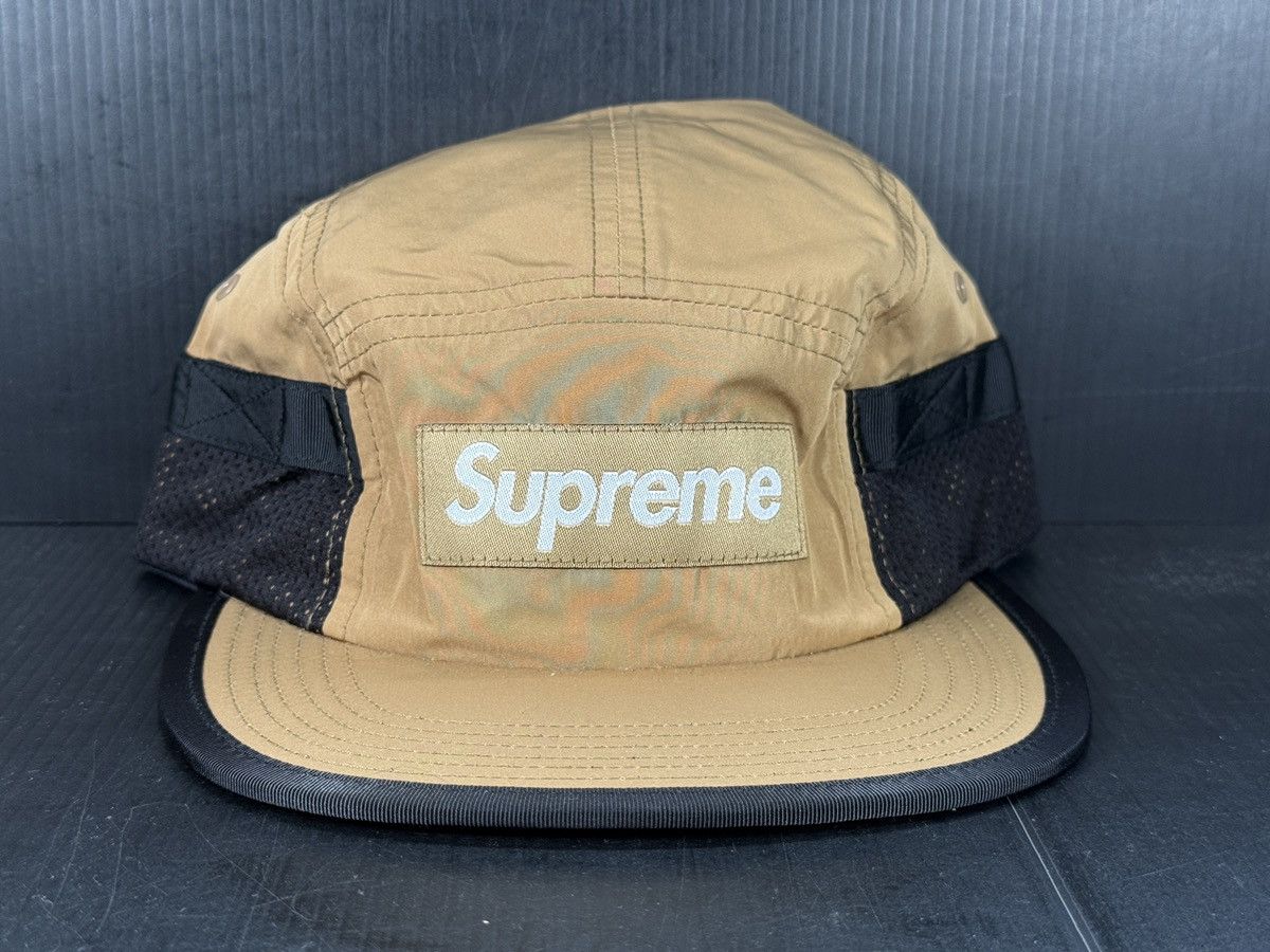 Supreme SUPREME SS16 MESH POCKET 5-PANEL CAMP CAP KHAKI BNWT Size ONE SIZE - 1 Thumbnail