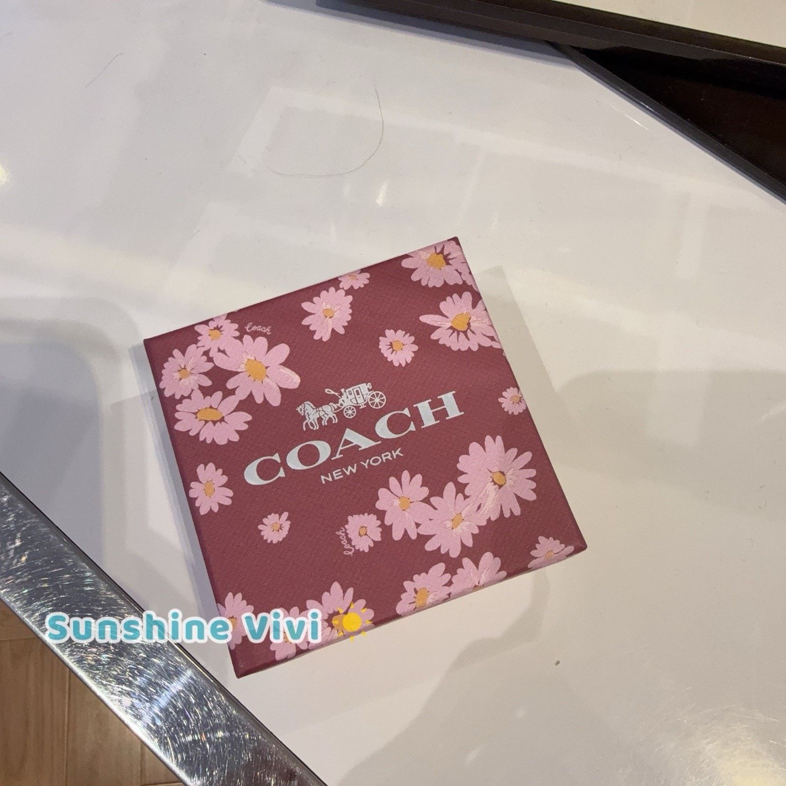 Coach NWT Coach Enamel Tea Rose Earrings & Necklace Set CEM51 Size ONE SIZE - 3 Thumbnail