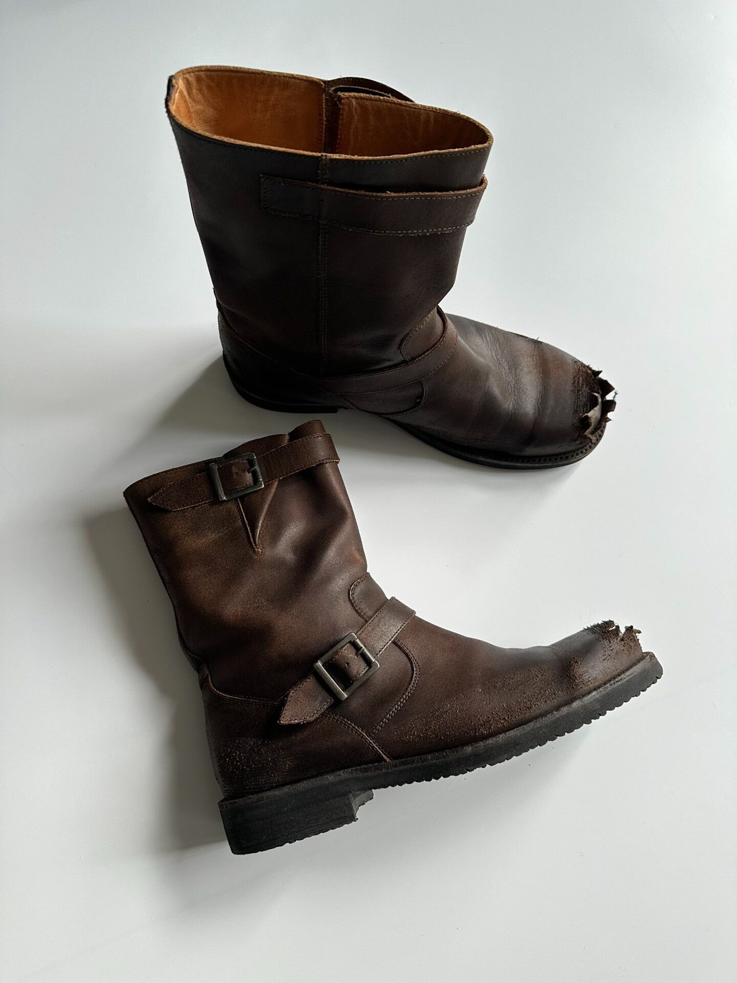 Maison Margiela Margiela Macho Distressed Engineer boots | Grailed