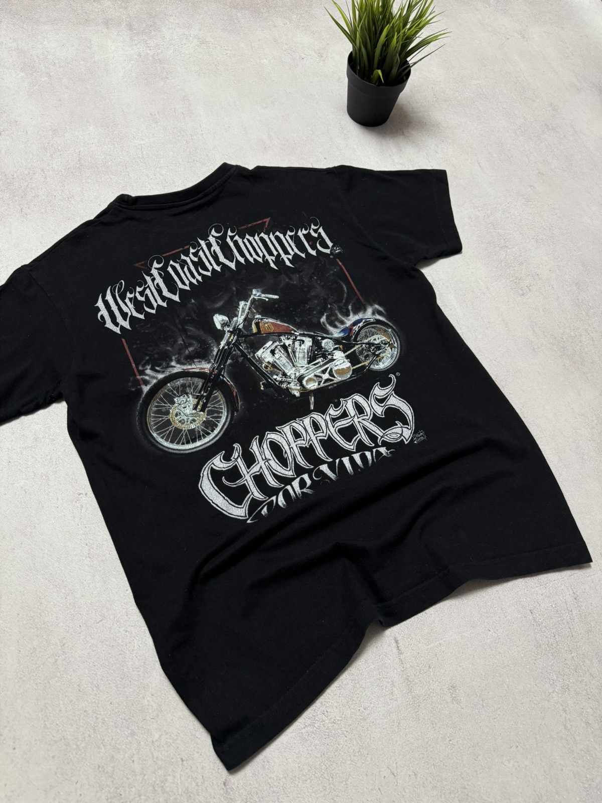 Vintage × West Coast Choppers Vintage West Coast Choppers T Shirt Tee Big Logo Baggy 90s Size US M / EU 48-50 / 2 - 8 Thumbnail