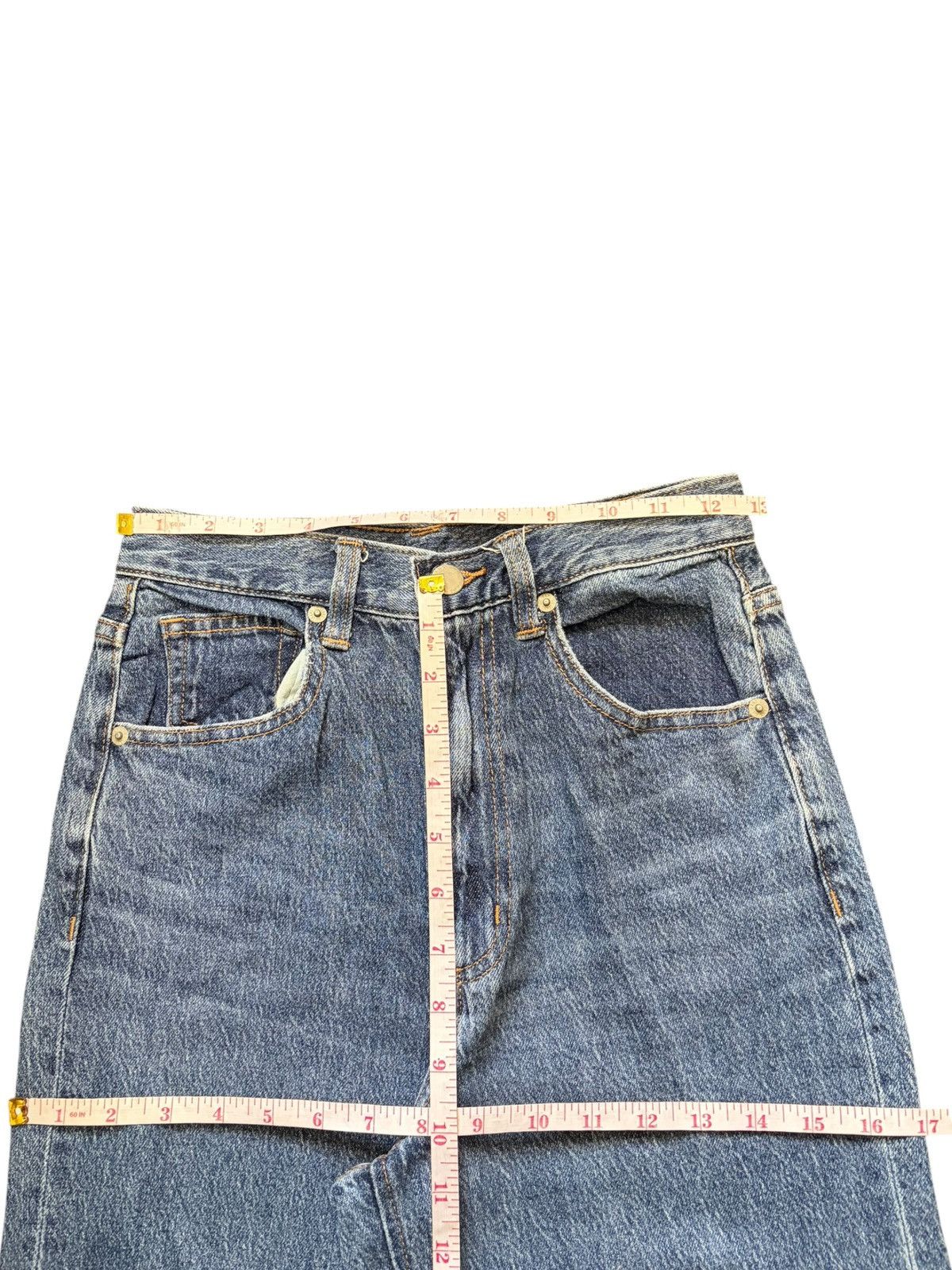 GU Vintage Gu Blue Wash Distressed Baggy Jeans Size 25" / US 0 / IT 36 - 6 Thumbnail
