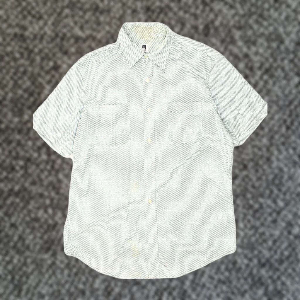 Gap GAP Mens Short Sleeve Shirt Large Blue Spotted Cotton Size US L / EU 52-54 / 3 - 1 Thumbnail