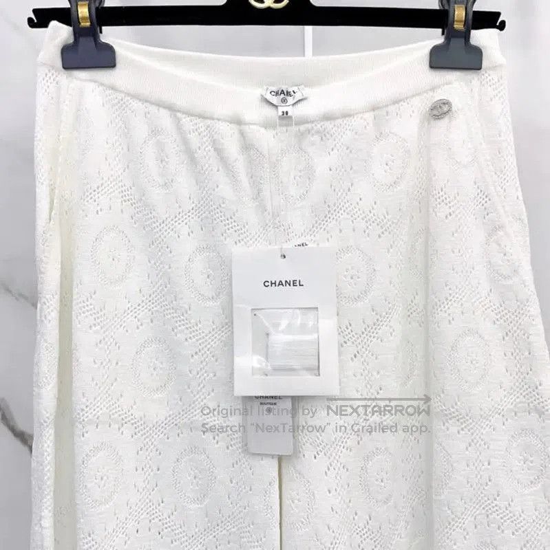 Chanel Chanel White Cotton Casual Pants . Size 30" / US 8 / IT 44 - 3 Thumbnail
