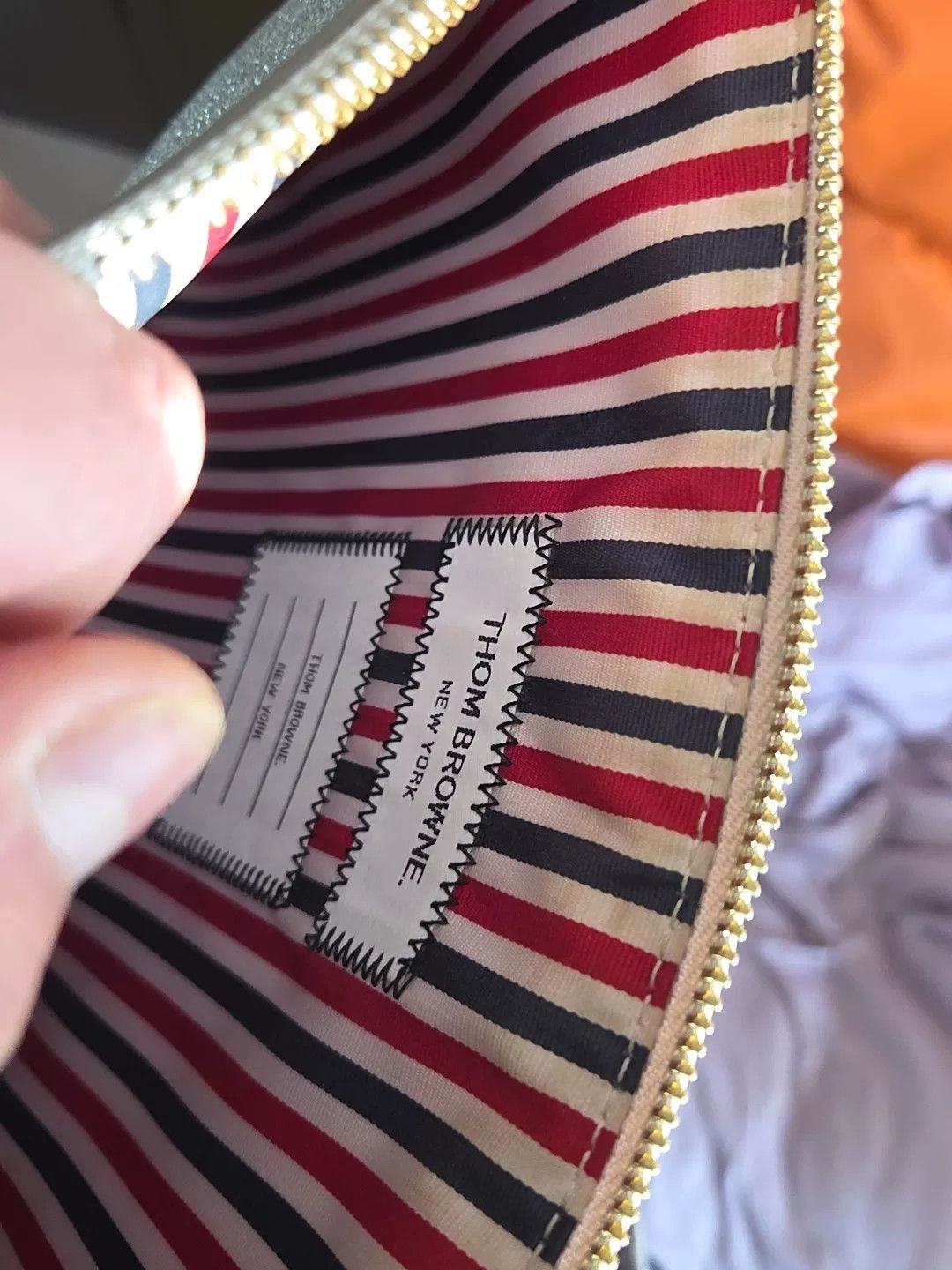 Thom Browne thom browne metallic clutch bag with stripes Size ONE SIZE - 6 Thumbnail
