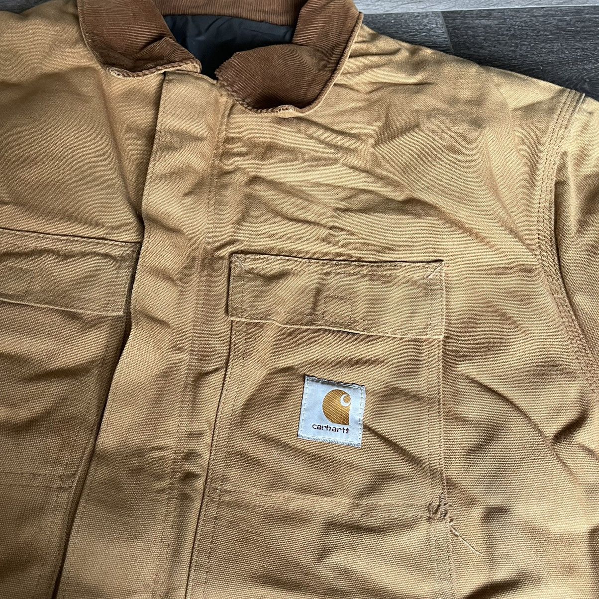 Carhartt × Vintage Vintage 90s Carhartt Tan Quilted Chore Arctic Jacket Canvas Size US XXL / EU 58 / 5 - 5 Thumbnail