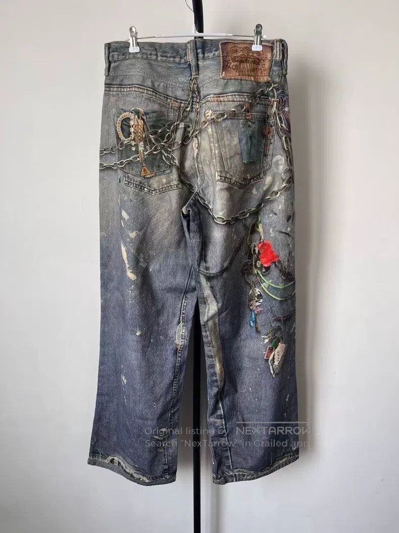 Acne Studios Acne Studios 3D printed low-rise loose jeans Size US 38 / EU 54 - 2 Thumbnail