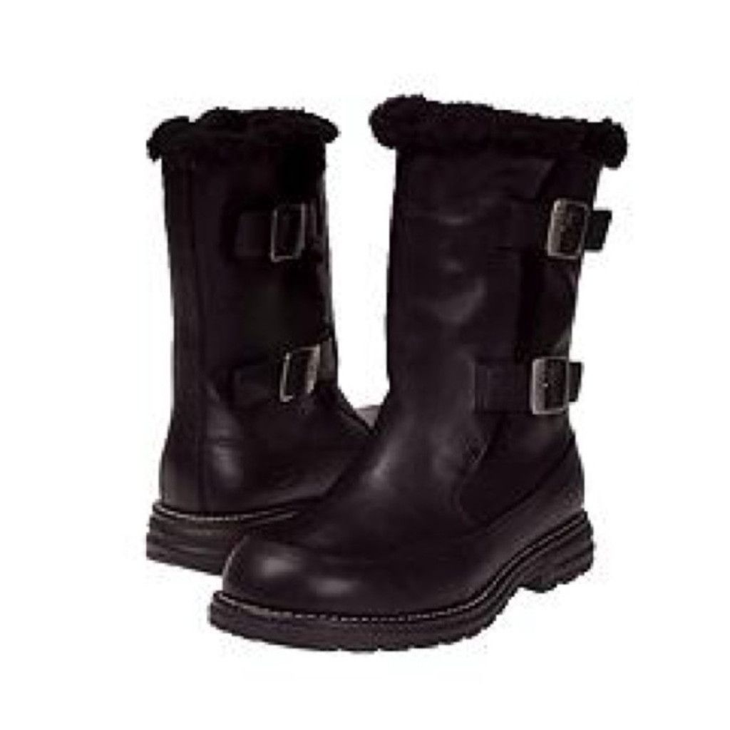 Ugg Ugg Larkspur Waterproof Black Leather Sheepskin Boots Size 9 Size US 9 / IT 39 - 1 Thumbnail