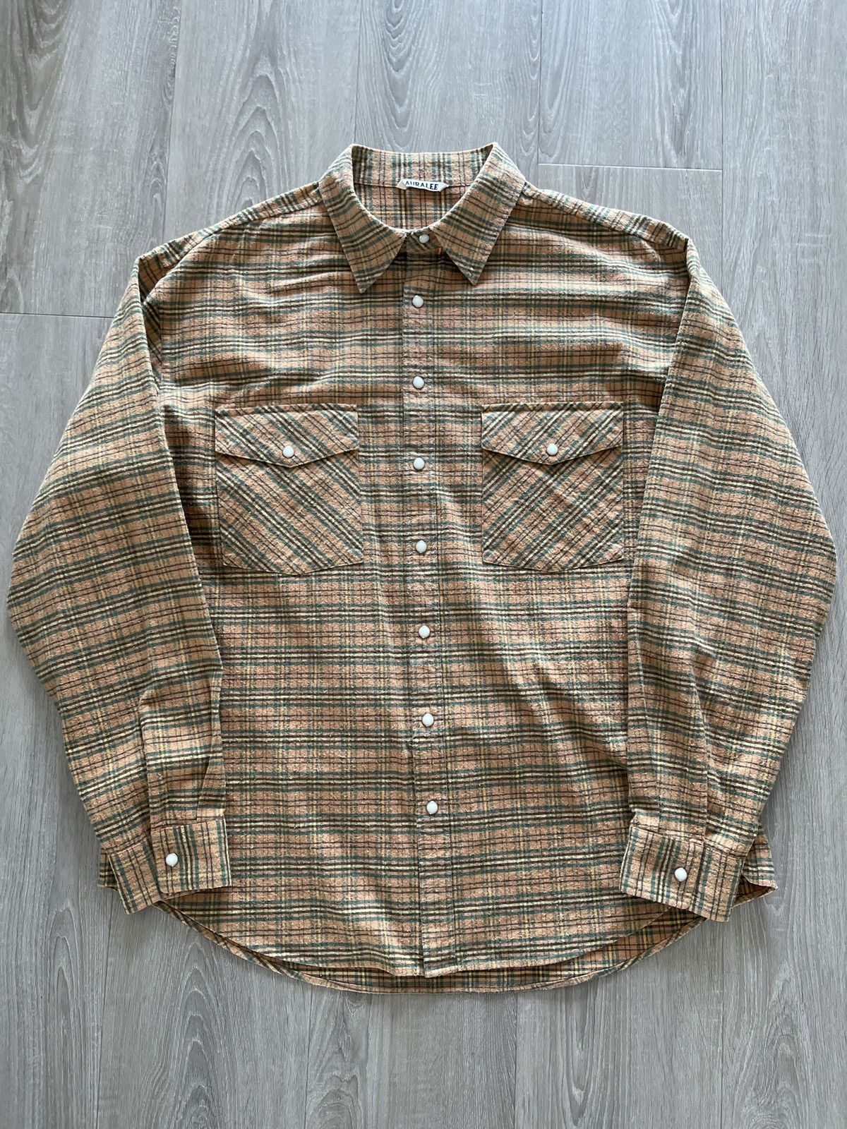 image of Auralee Shirt in Check, Men's (Size Medium)