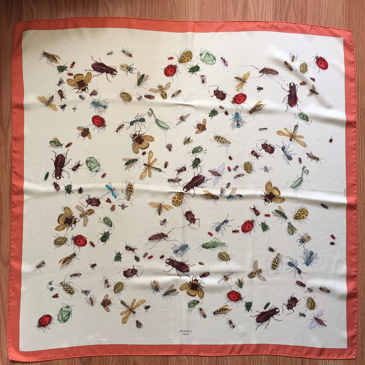 Hermes LES INSECTES HERMES by Hugo Grygkar Vintage Silk Scarf Size ONE SIZE - 3 Thumbnail